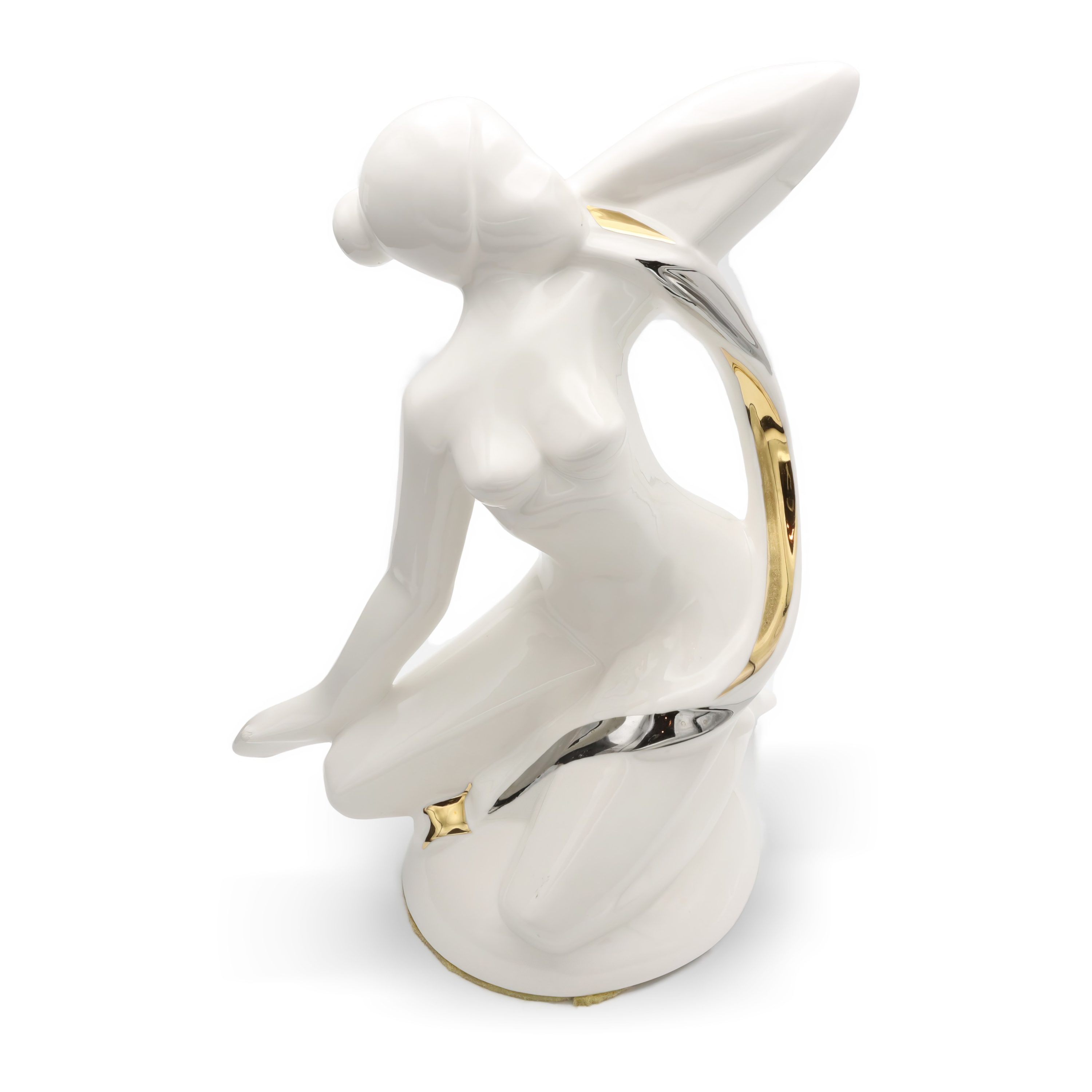 Art Deco Frau, Nackte Sexy Frau, Elegante Statue, Zeitlose Sammlerskulptur, Exquisites Vintage-Wohnkulturstück