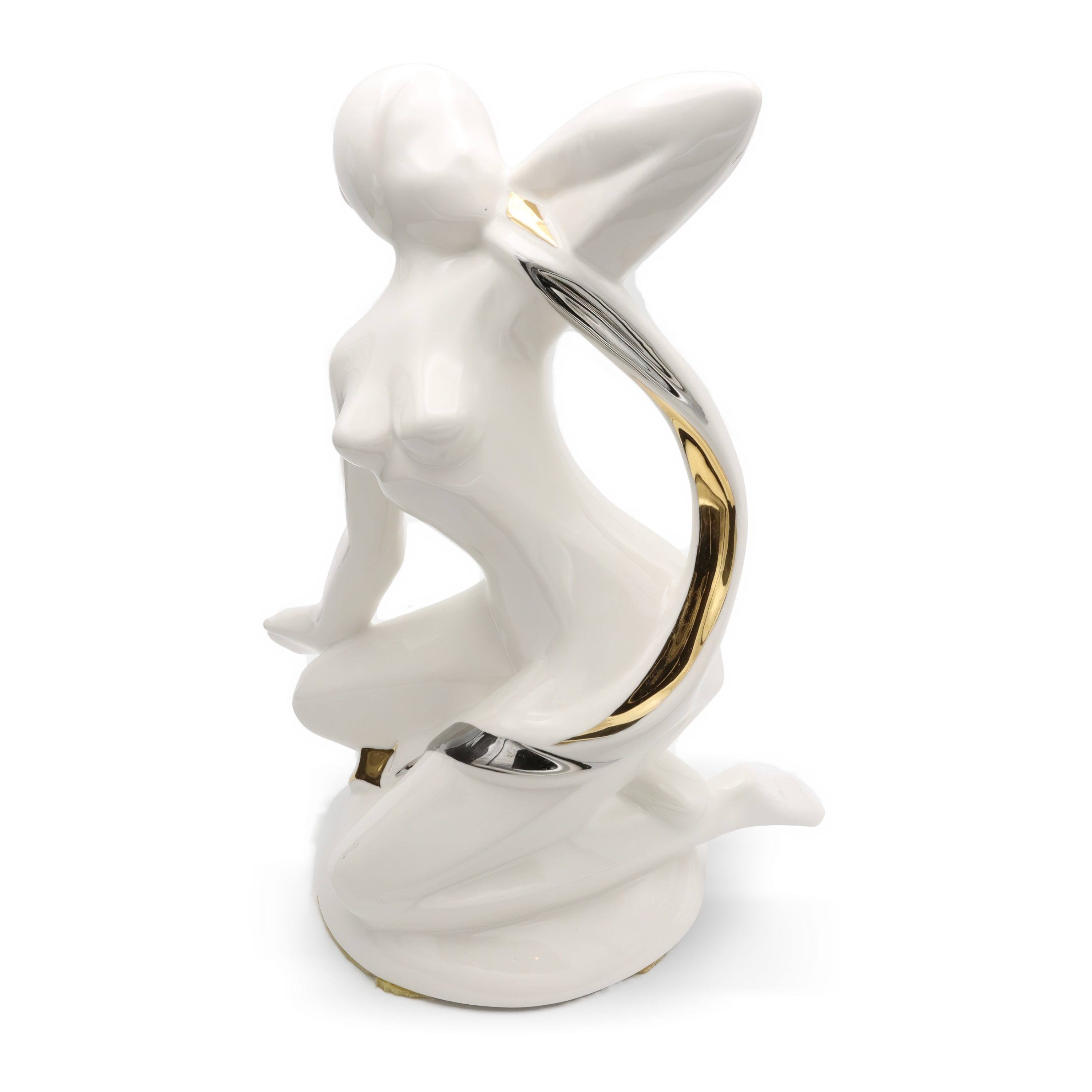 Art Deco Frau, Nackte Sexy Frau, Elegante Statue, Zeitlose Sammlerskulptur, Exquisites Vintage-Wohnkulturstück