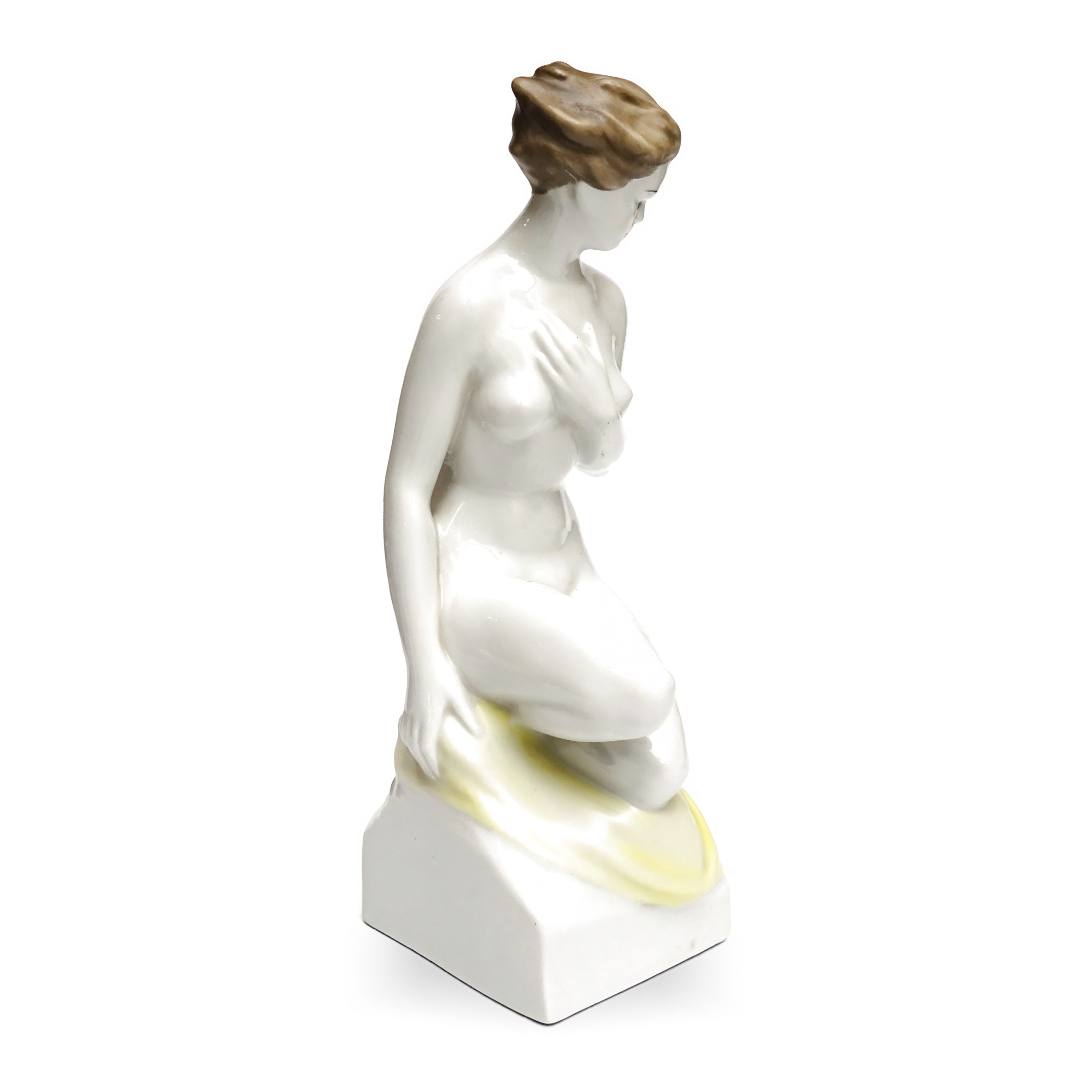 Vintage Hollohazi Akt Porzellanfigur, Elegante Sexy Frauen Sammlerstatue