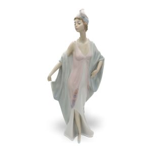 Lladro Art Deco Porzellanfigur, Elegante Flapper-Dame, Modell 5787, In OVP, Ausgemustert