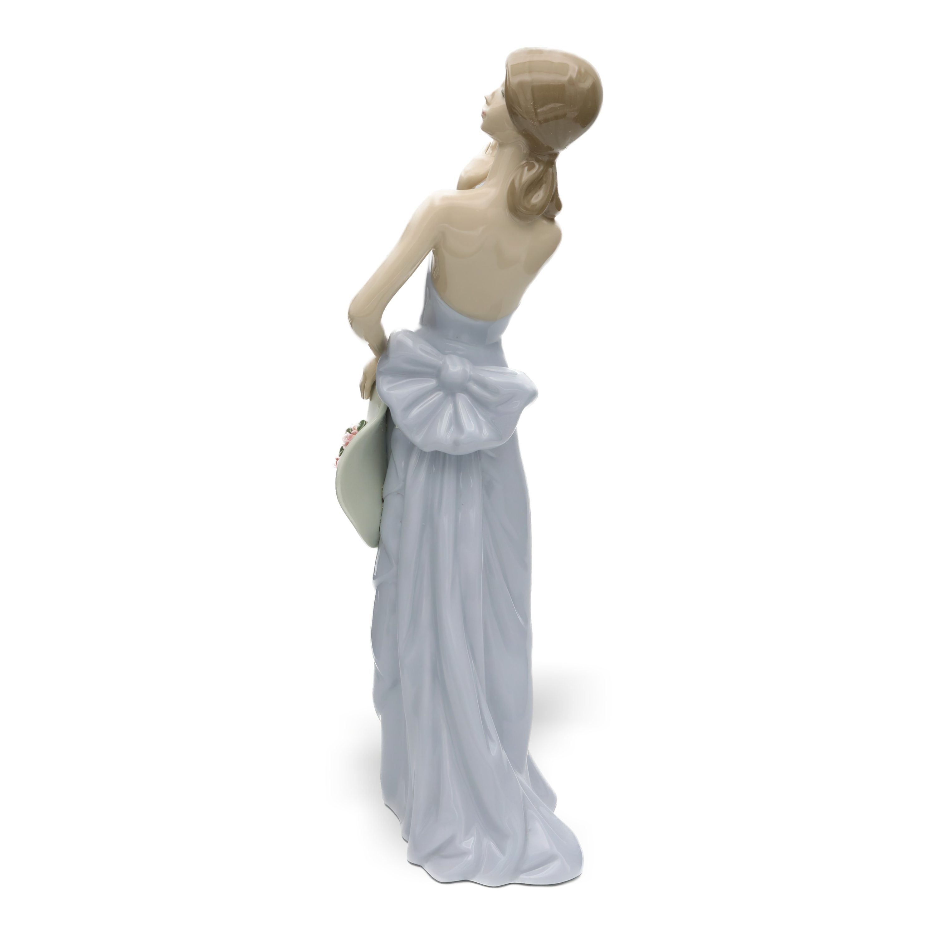 Lladro Elegante Kokette, Mädchen Mit Hut, Porzellanfigur, Vintage Art Déco Dekoration, Auslaufmodell