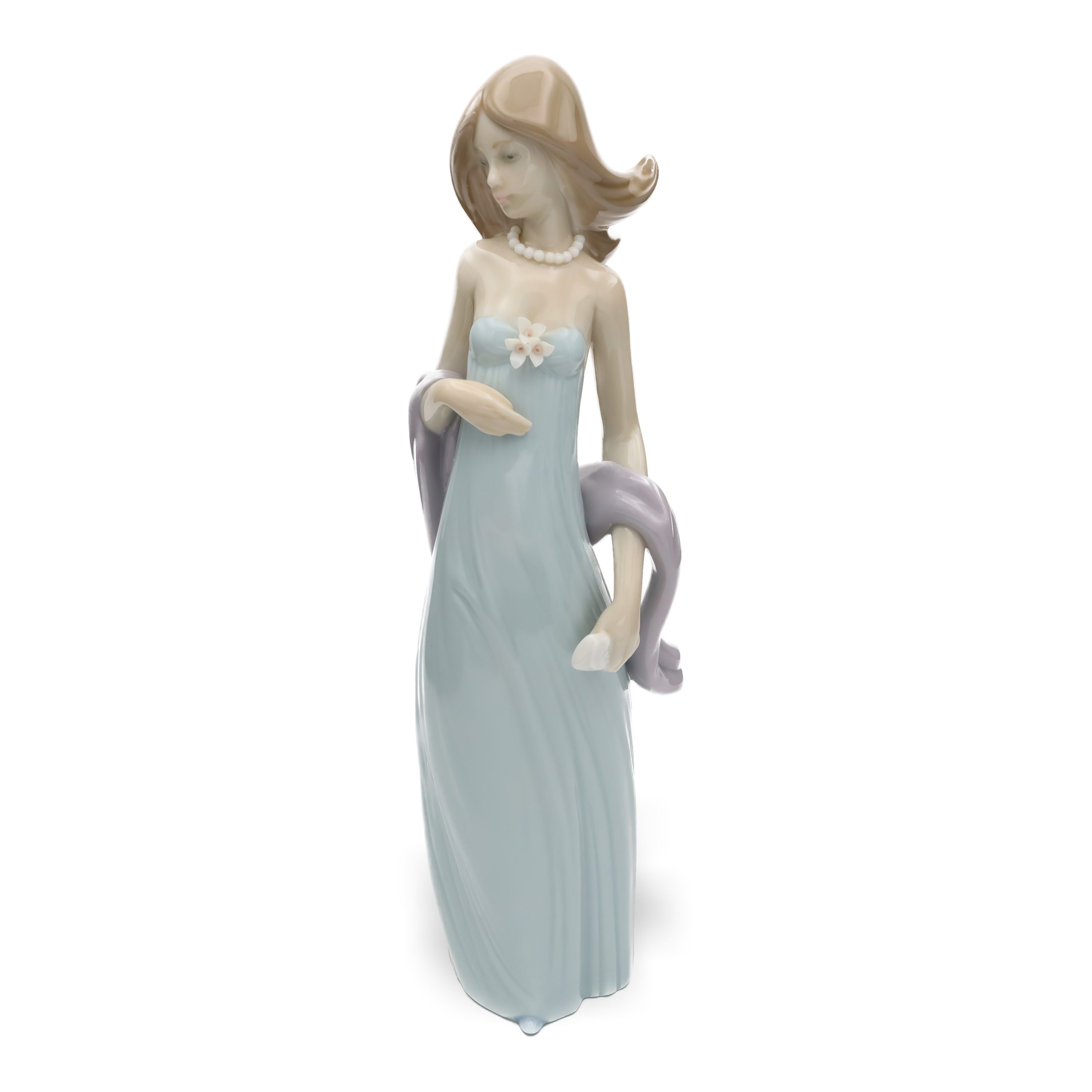 Lladro Ingenue Frauen-Figur, Art Deco Figur, Porzellan-Skulptur, Vintage Sammlerobjekt Dekor, Ausverkauft