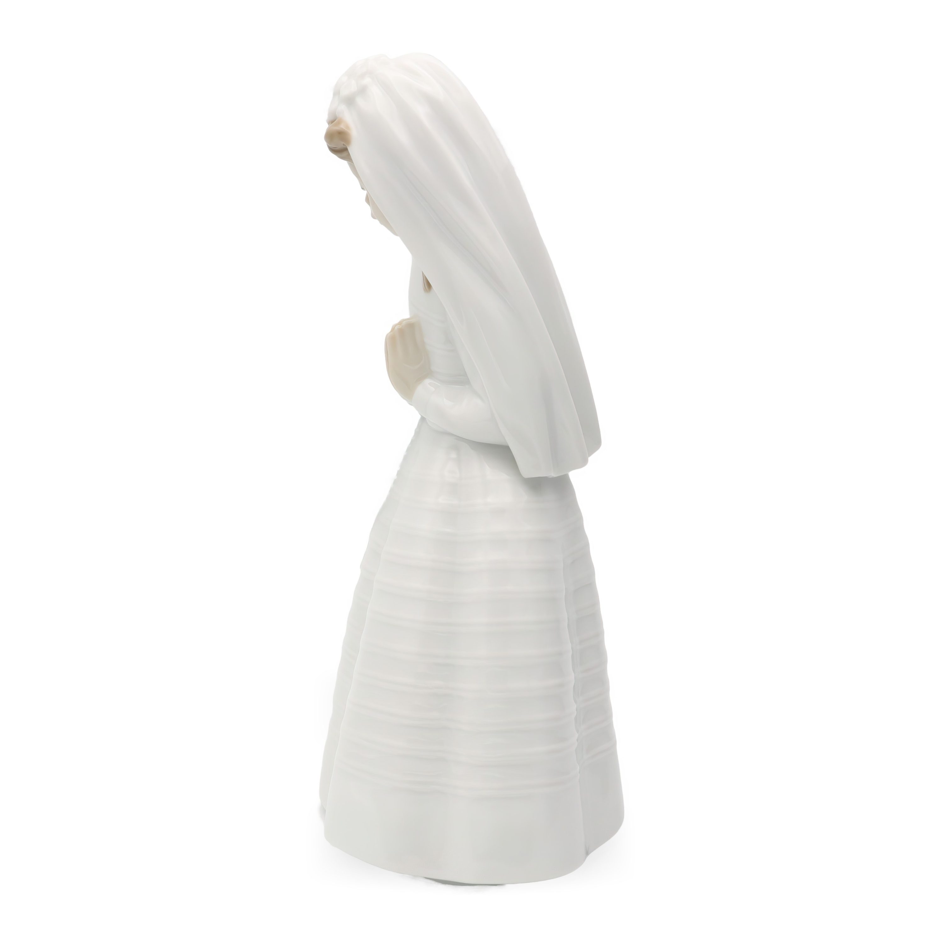 Lladro NAO Erste Kommunion, Mädchen In Weiß Gekleidet, Porzellanfigur Betendes Mädchen, Limitierte Sammleredition, Elegante Religiöse Dekoration, Geschenk Für Glaubenserfolge