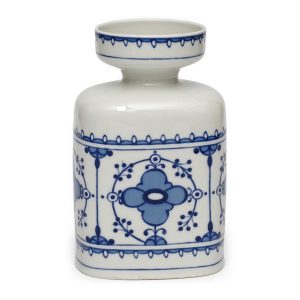 Vintage Kobaltblau Meissener Porzellanvase, Handbemalte Lichte Deutsche Porzellanvase, Elegantes Dekoratives Sammlerstück