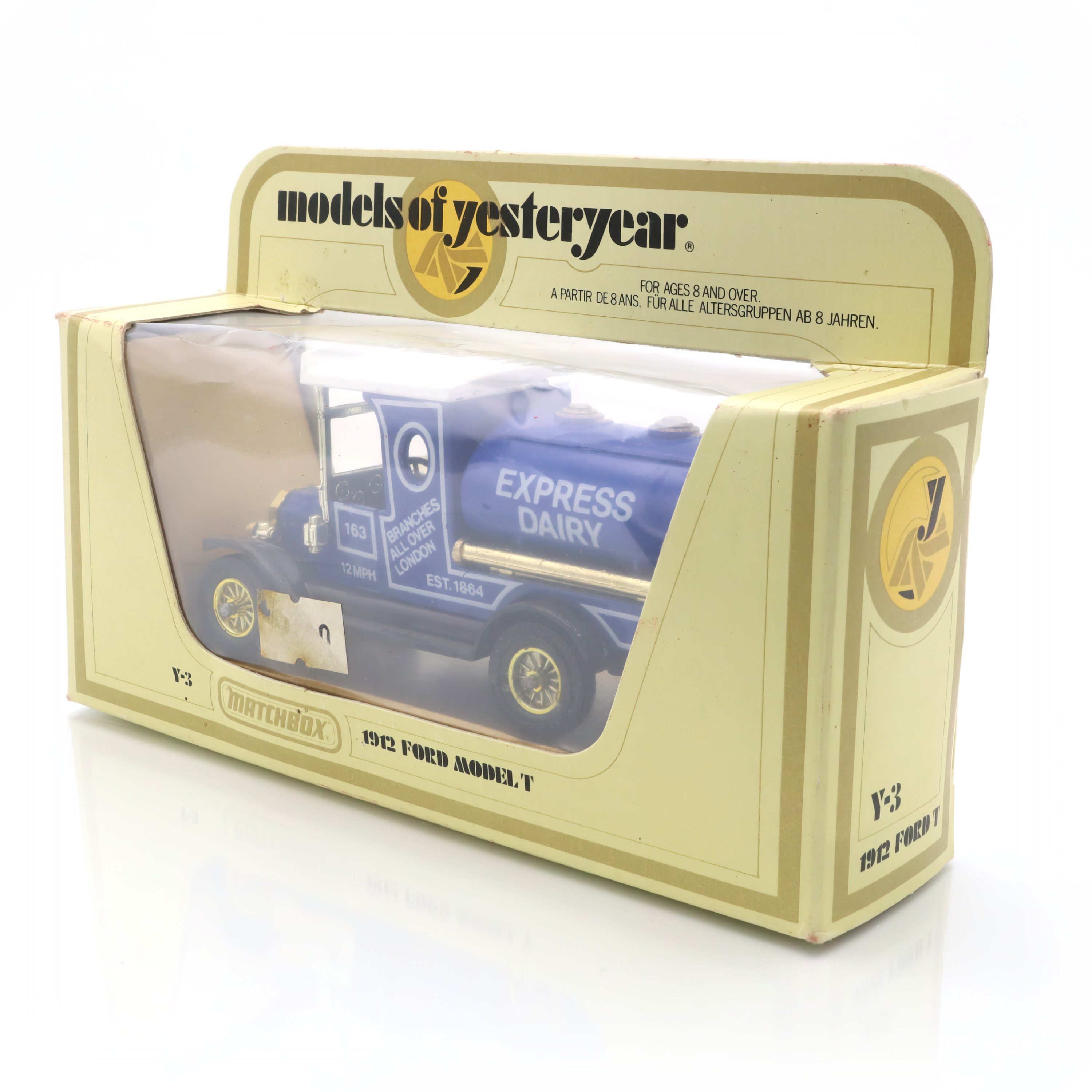 Y-3 1912 Ford Modell T Tankwagen - Vintage Druckguss-Sammlerstück - Matchbox Modelle Von Gestern - Klassisches Spielzeugfahrzeug