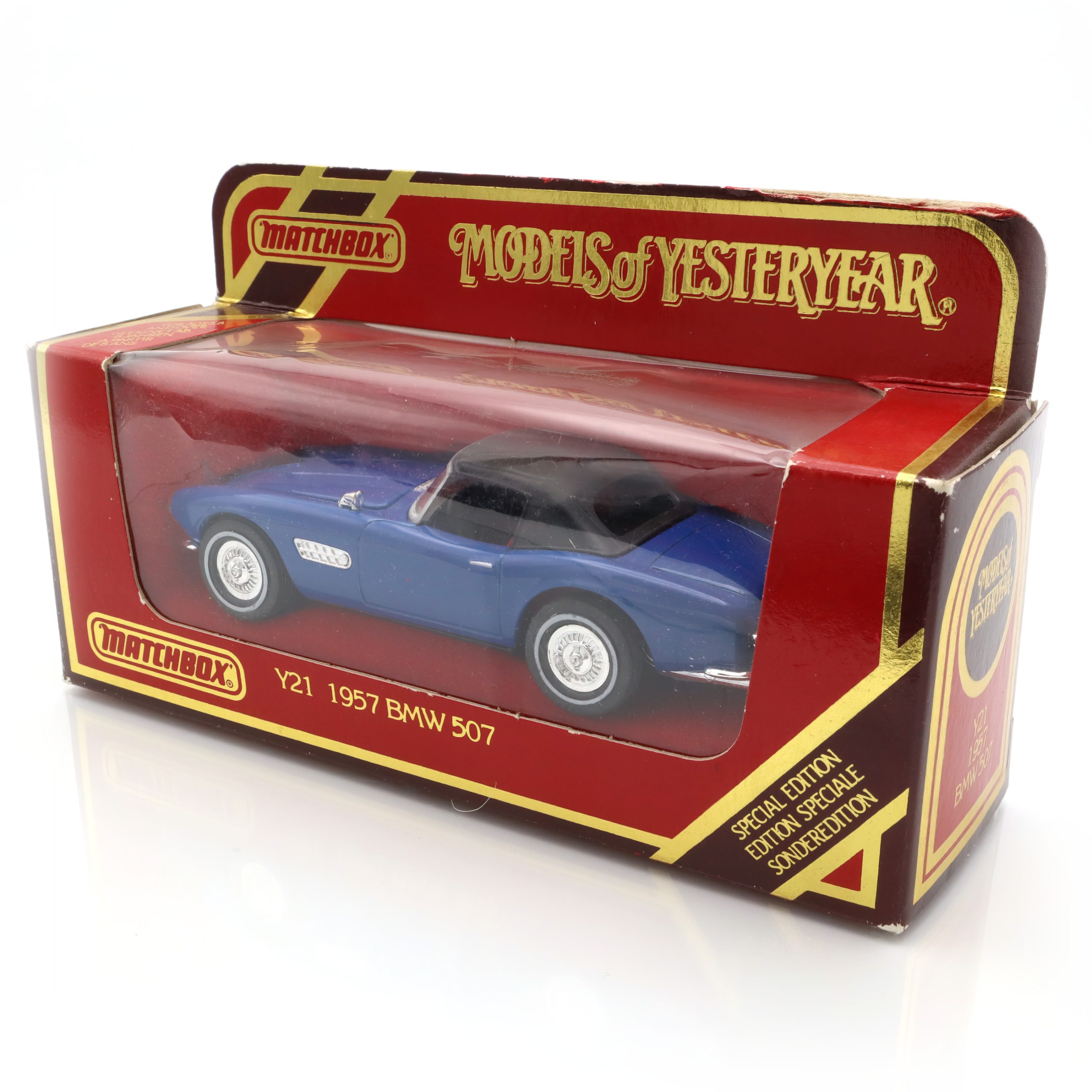 Y-21 1957 BMW 507 - Vintage Sammlermodell Aus Druckguss - Matchbox Modelle Aus Vergangenen Zeiten Serie - Klassische Sportwagen-Replik