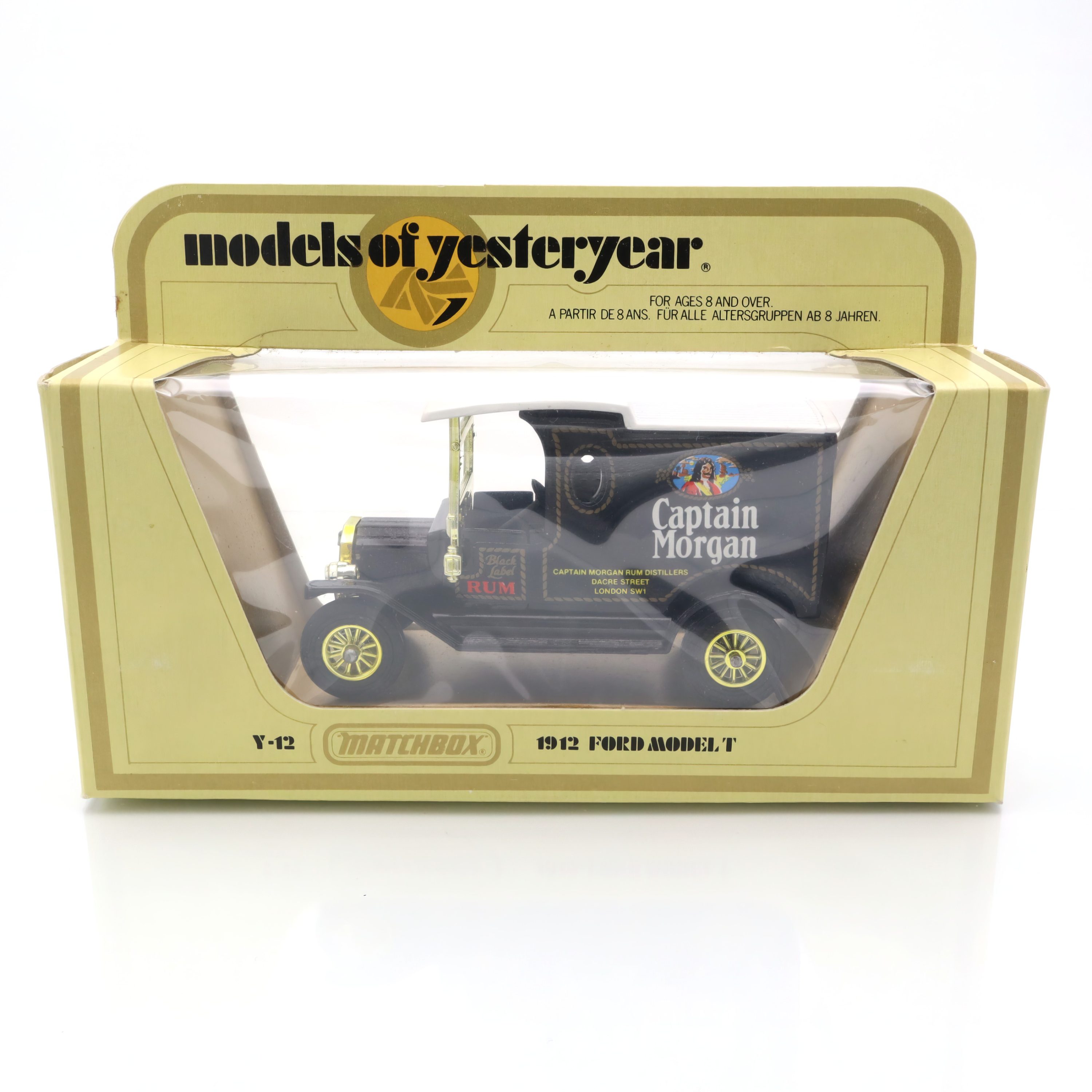 Y-12 1912 Ford Model T - Captain Morgan - Antikes Diecast-Auto - Sammler-Vintage-Modell - Klassische Ford-Erinnerungsstücke