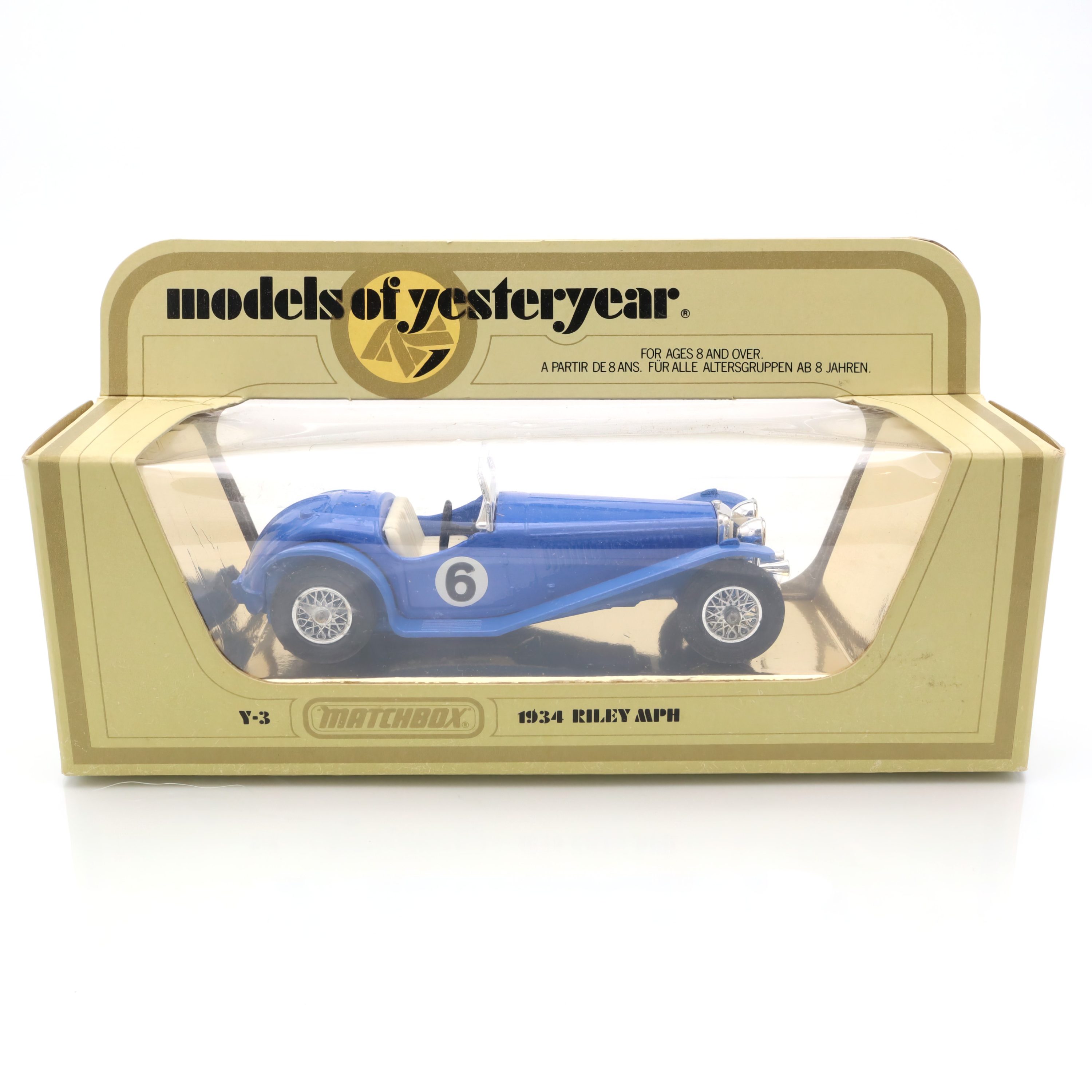 Y-3 1934 Riley MPH - Vintage Druckguss-Sammlermodell - Klassischer Automodell - Matchbox Modelle Aus Vergangenen Zeiten