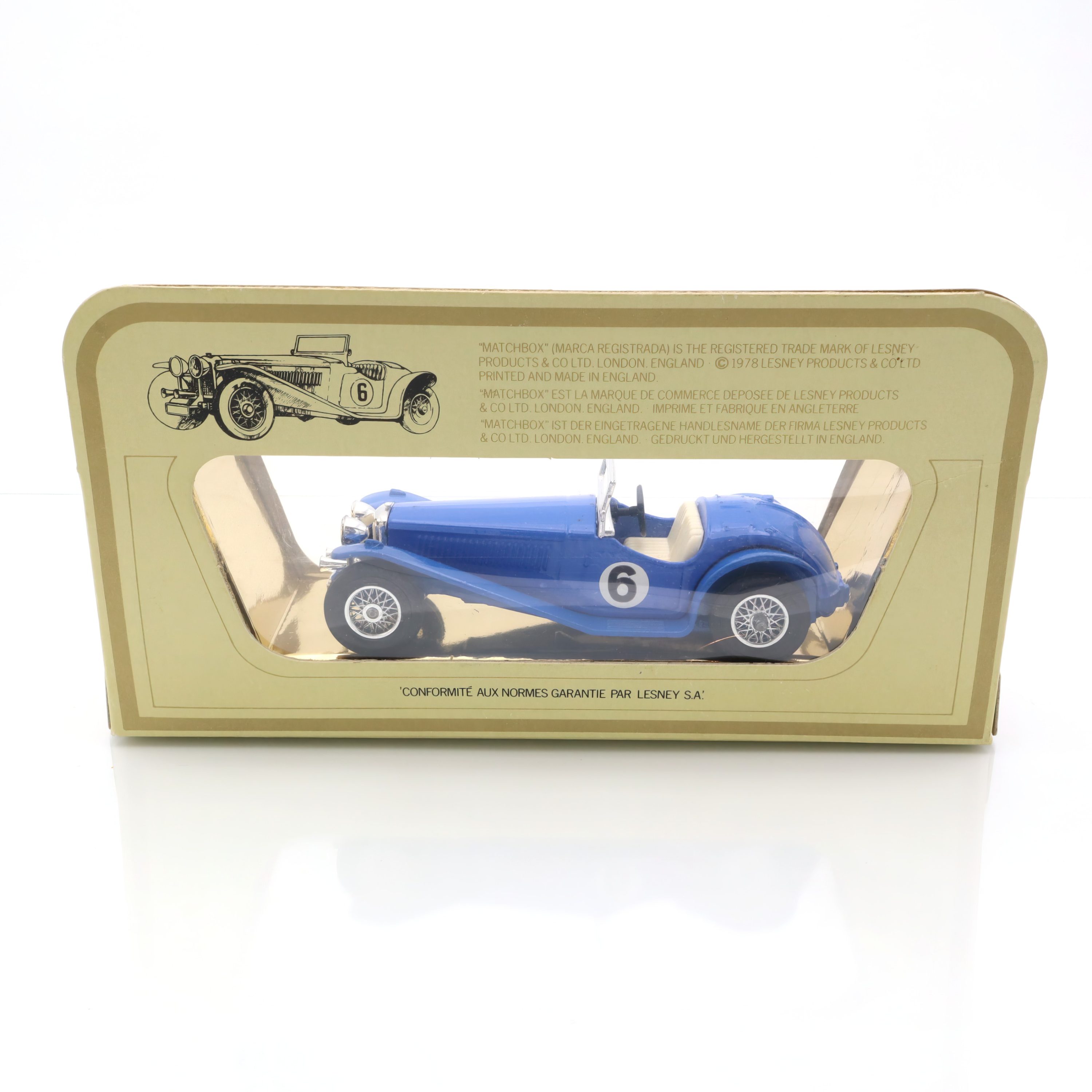 Y-3 1934 Riley MPH - Vintage Druckguss-Sammlermodell - Klassischer Automodell - Matchbox Modelle Aus Vergangenen Zeiten