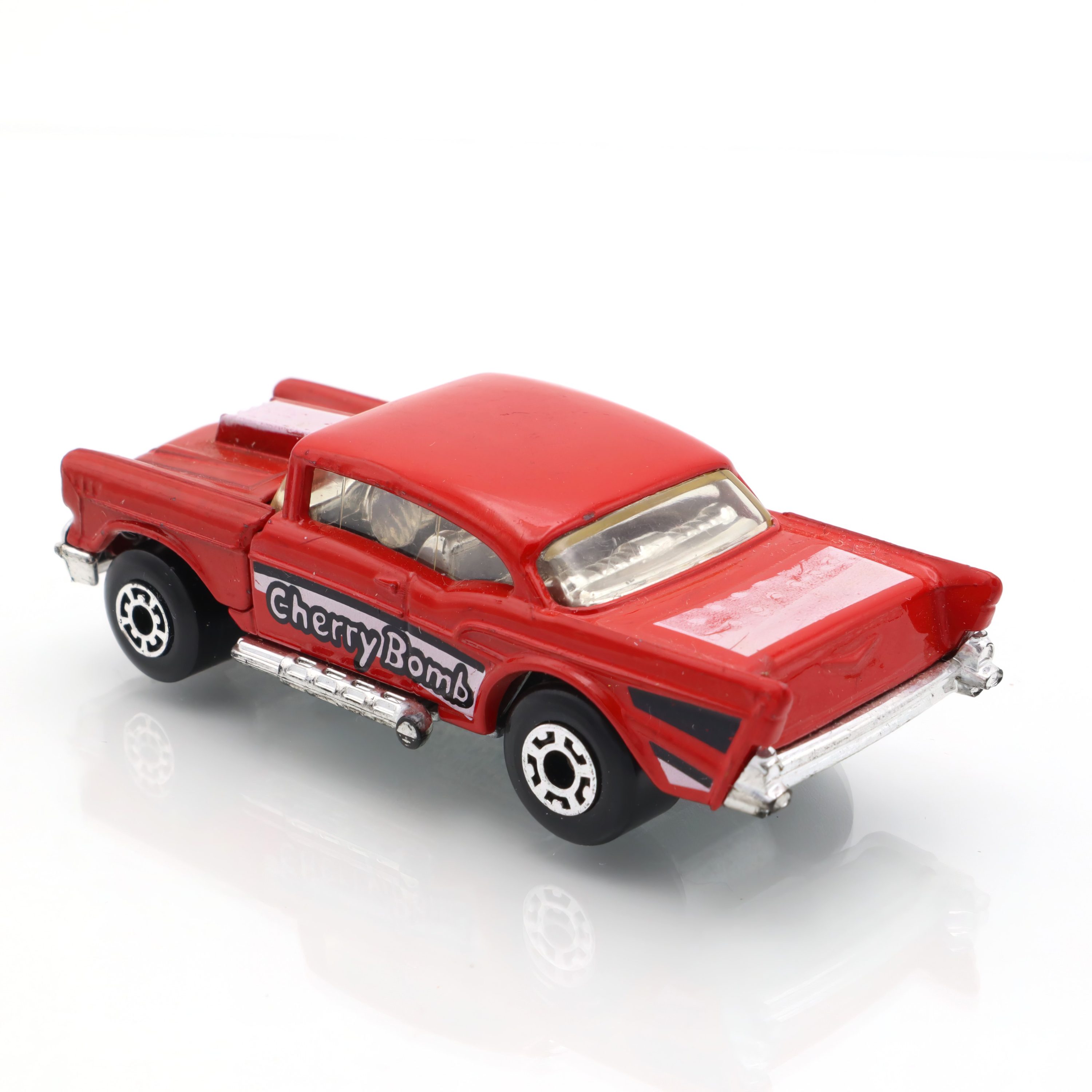 Matchbox 4 ’57 Chevy Cherry Bomb - Vintage Diecast-Auto - Sammler-Spielzeugauto - Rotes Classic Car Modell - Retro Matchbox Auto