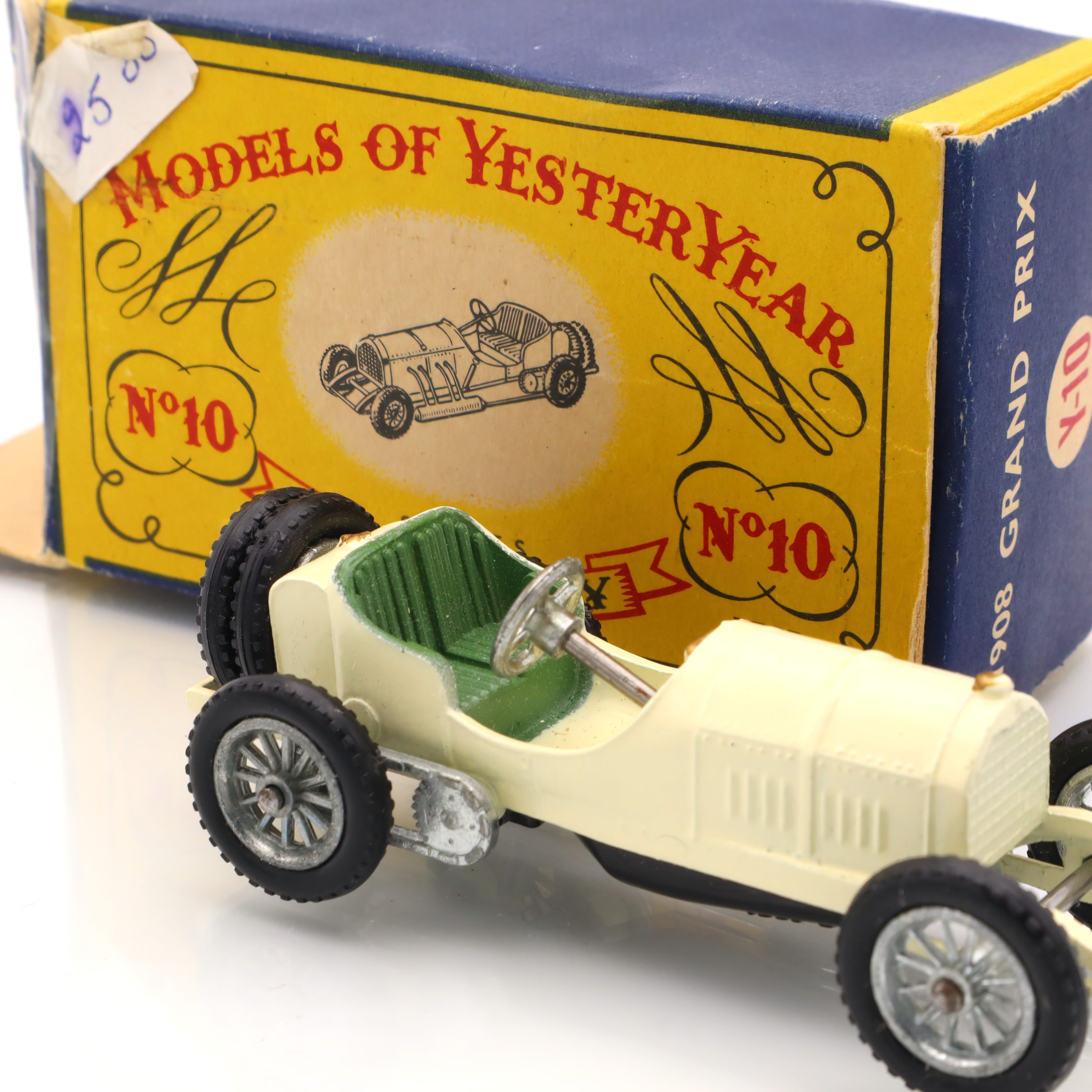 Y-10 1908 Grand Prix - Vintage Druckguss-Sammlerstück - Matchbox Modelle Aus Vergangenen Zeiten - Klassischer Rennwagen