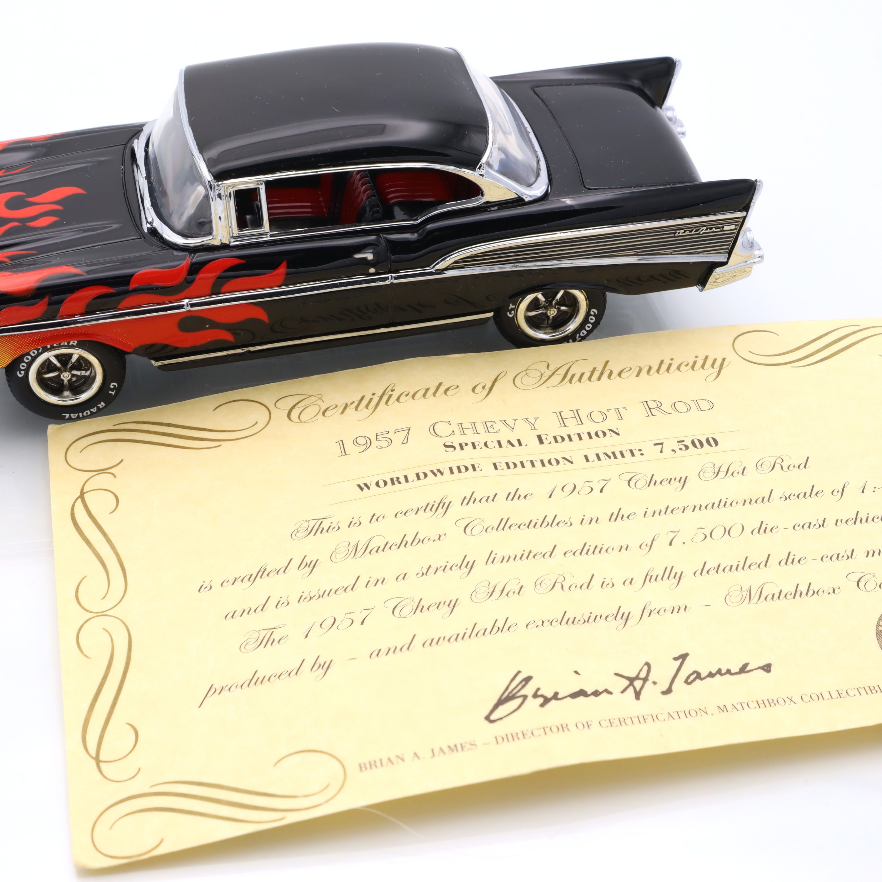 1957 Chevy Hot Rod - Limited Edition Matchbox - Vintage Druckgussauto - Sammler-Spielzeugauto - Retro-Auto-Geschenk