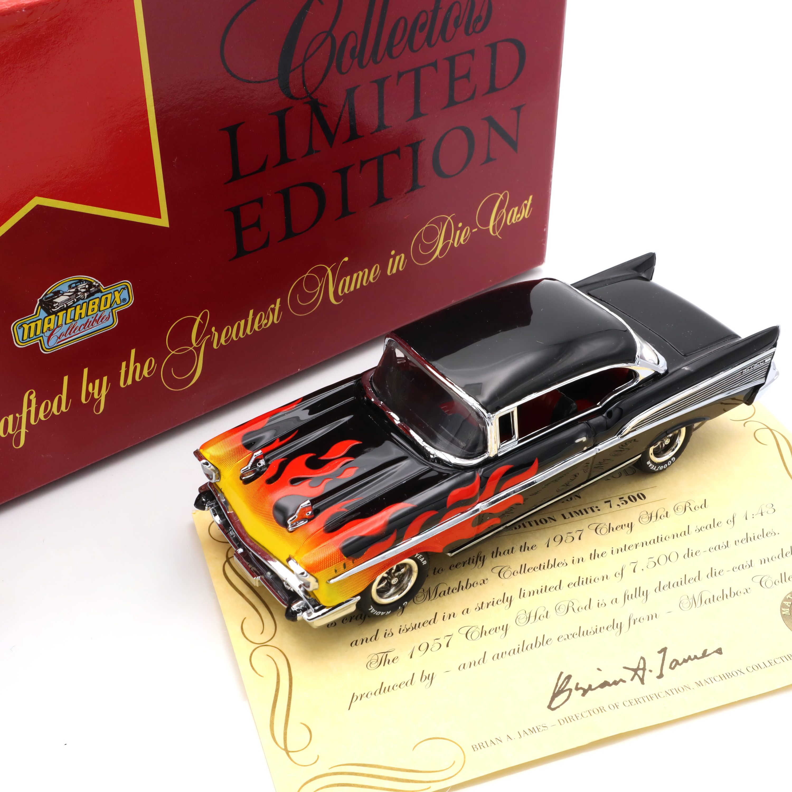 1957 Chevy Hot Rod - Limited Edition Matchbox - Vintage Druckgussauto - Sammler-Spielzeugauto - Retro-Auto-Geschenk