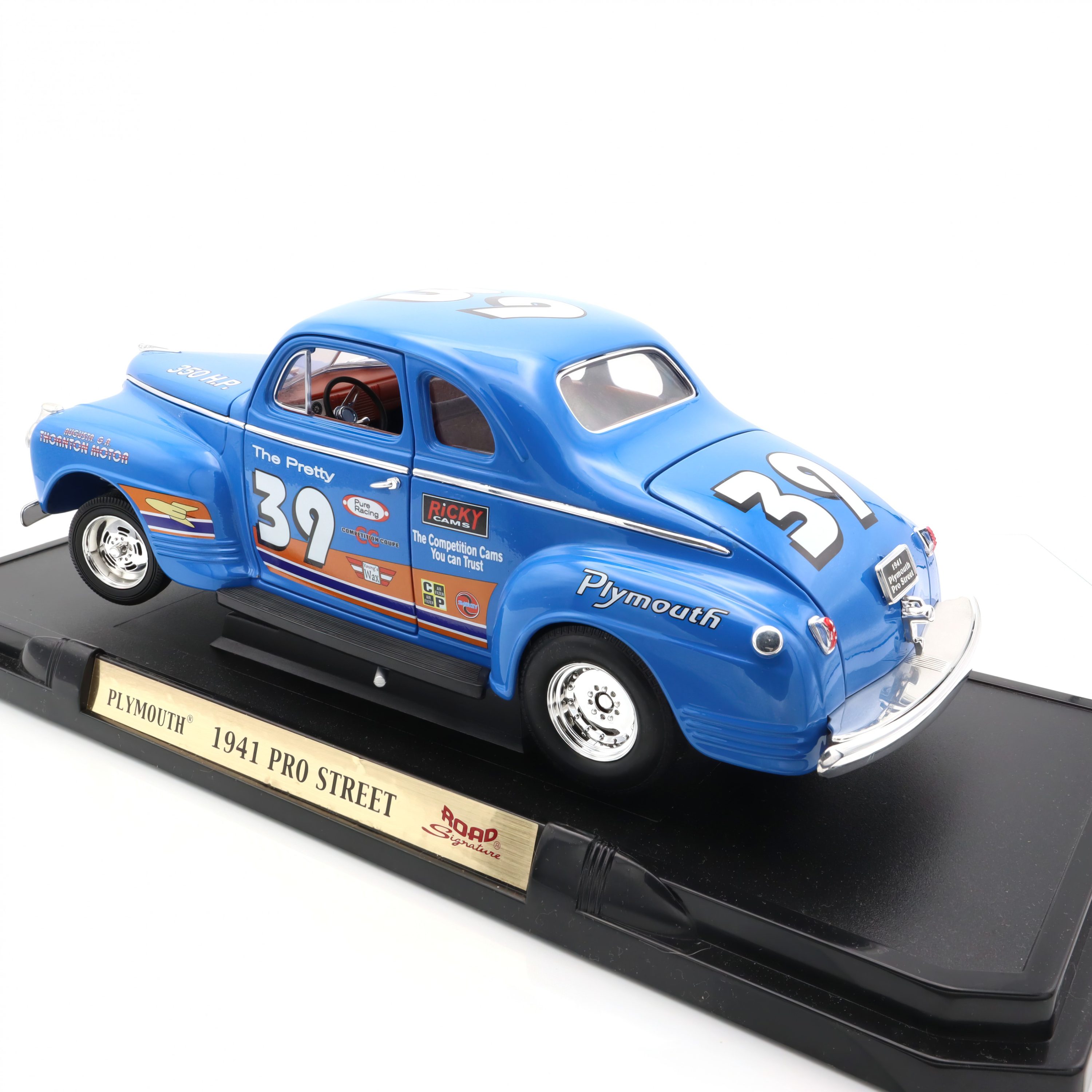1941 Plymouth Pro Street Road Signature 1 Zu 18 Druckguss Modellauto - Vintage Sammlerauto Modell - Klassisches Auto Replik