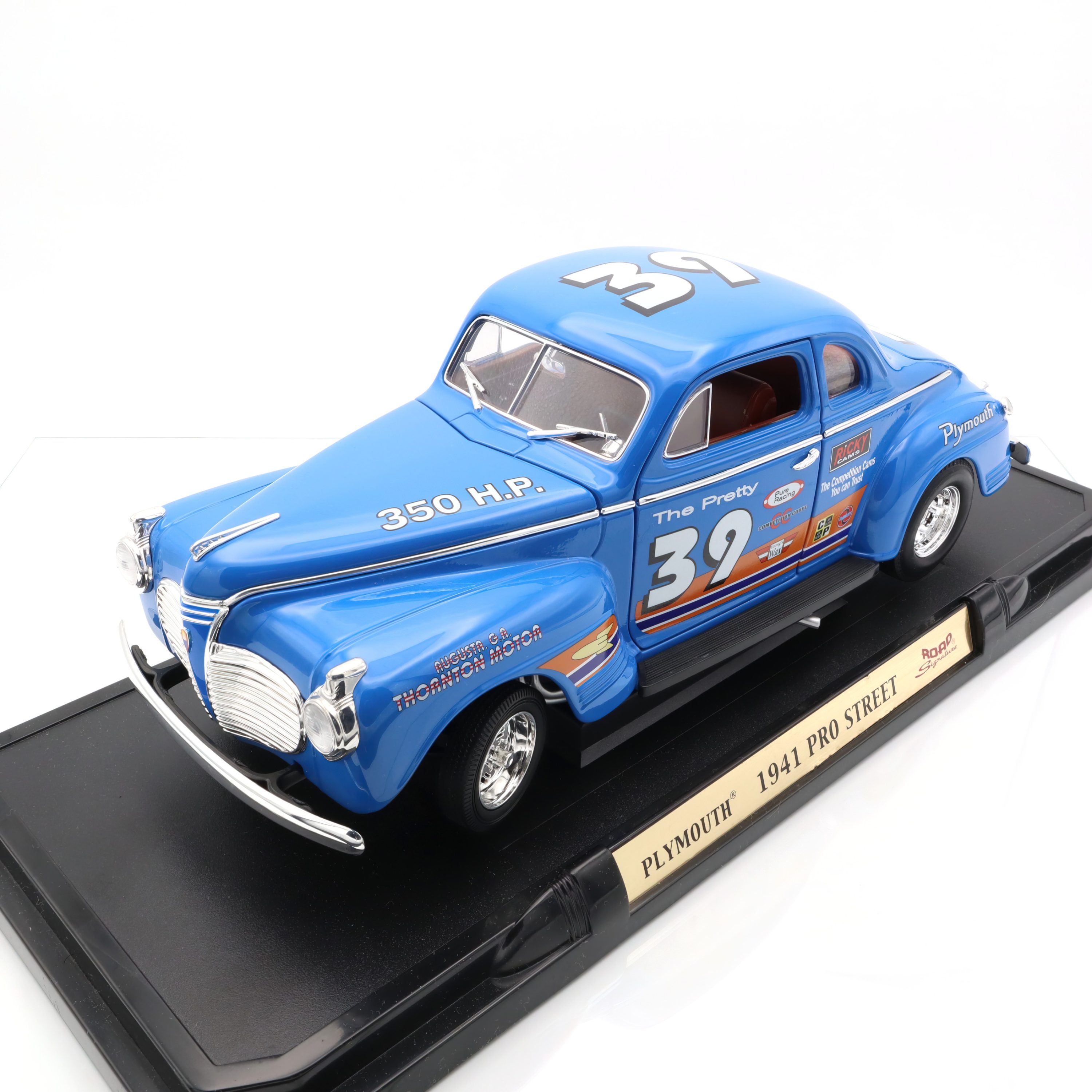 1941 Plymouth Pro Street Road Signature 1 Zu 18 Druckguss Modellauto - Vintage Sammlerauto Modell - Klassisches Auto Replik