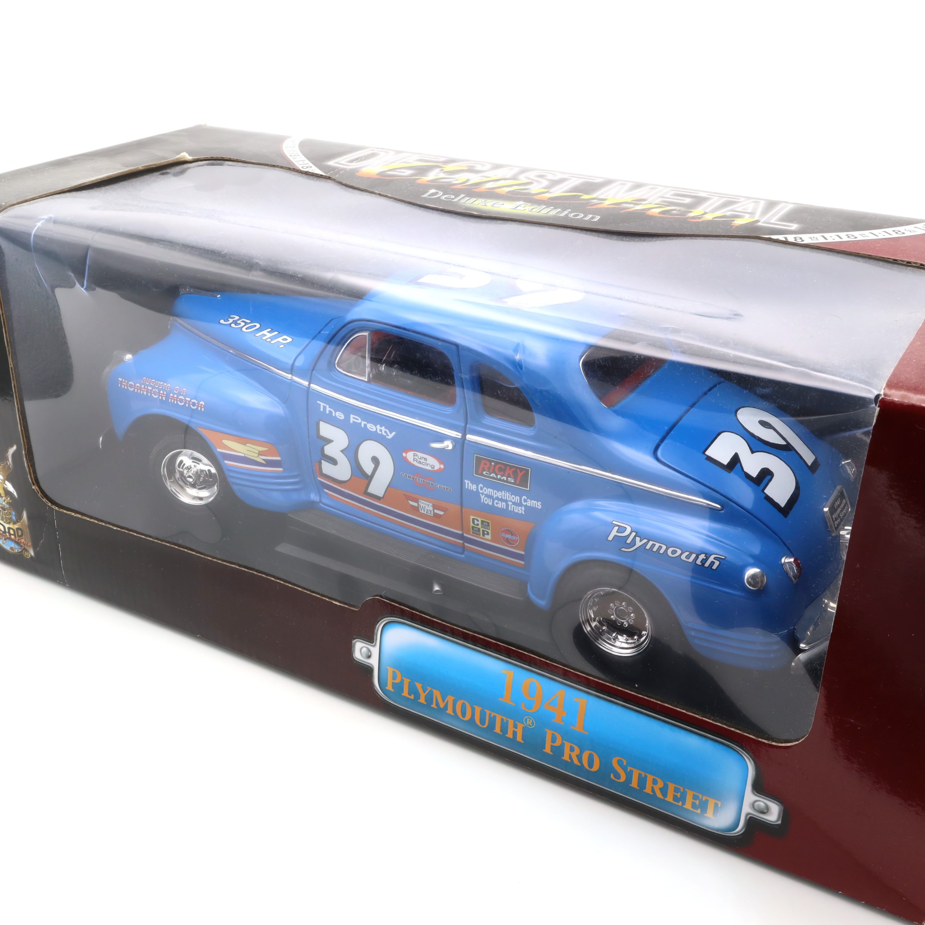 1941 Plymouth Pro Street Road Signature 1 Zu 18 Druckguss Modellauto - Vintage Sammlerauto Modell - Klassisches Auto Replik