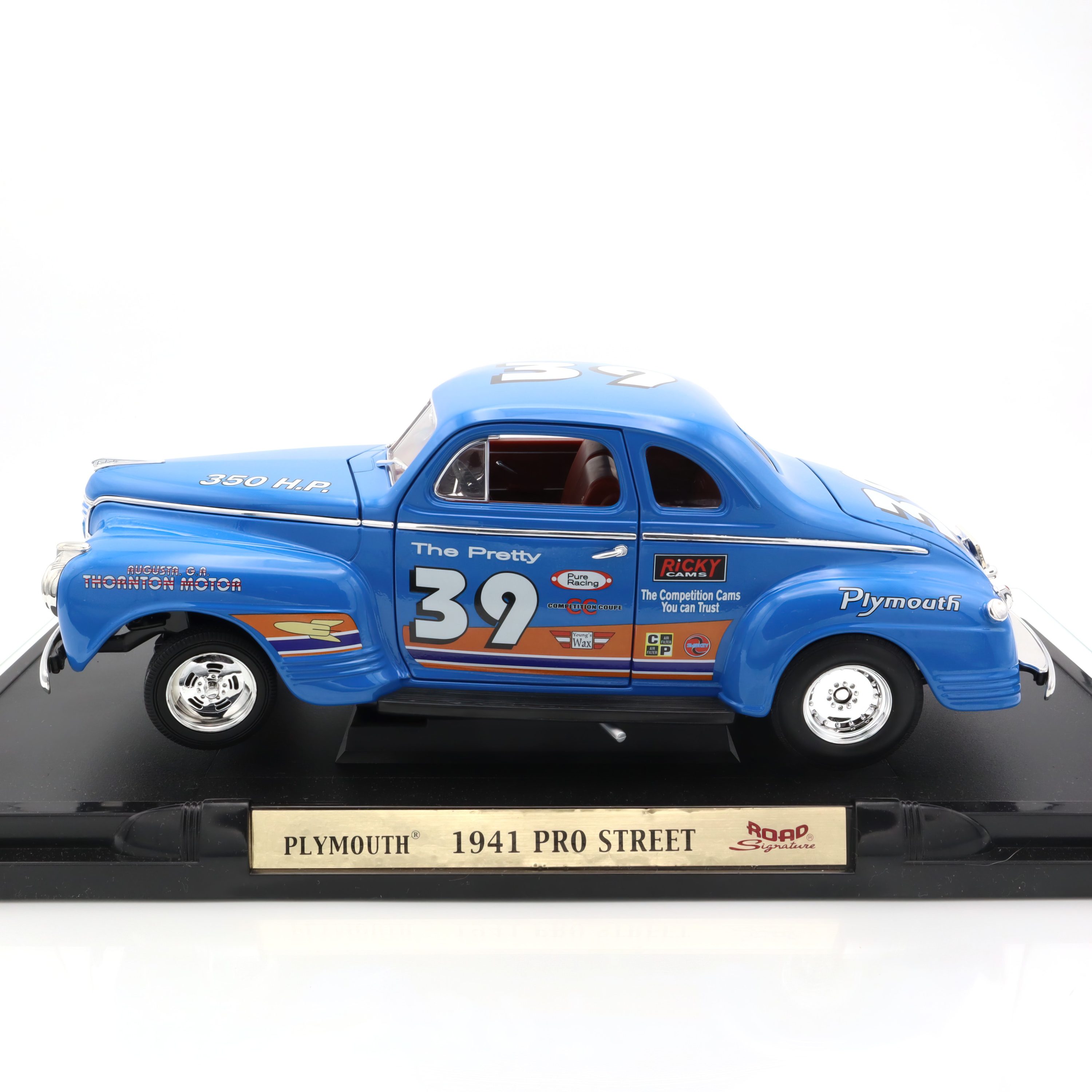 1941 Plymouth Pro Street Road Signature 1 Zu 18 Druckguss Modellauto - Vintage Sammlerauto Modell - Klassisches Auto Replik