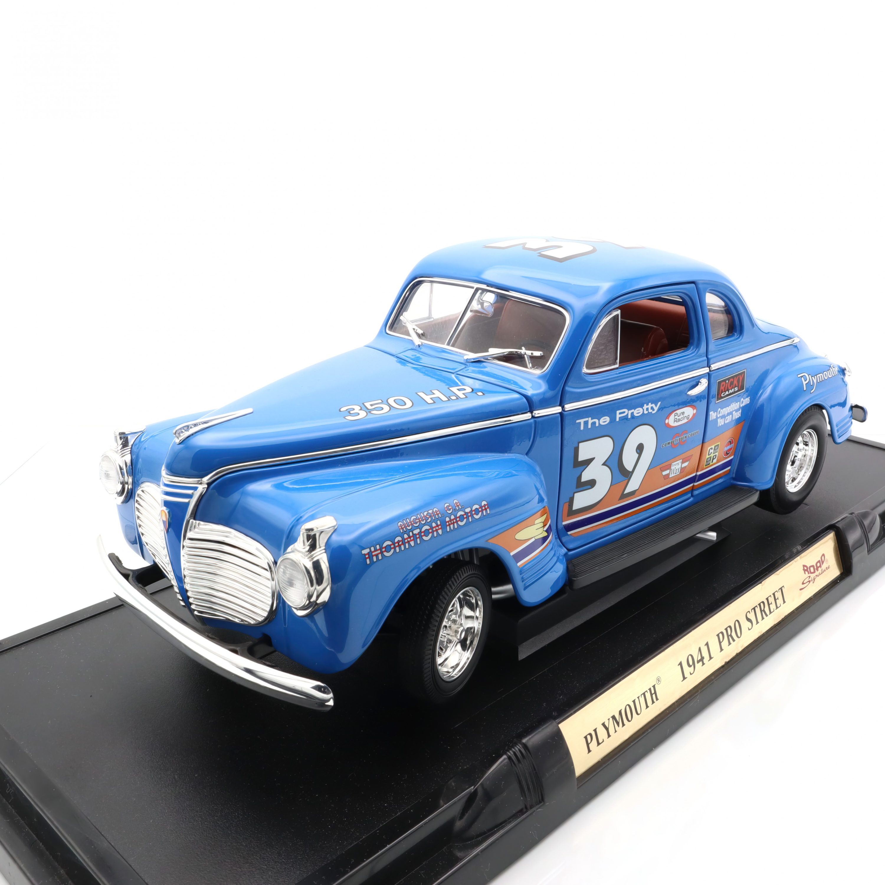 1941 Plymouth Pro Street Road Signature 1 Zu 18 Druckguss Modellauto - Vintage Sammlerauto Modell - Klassisches Auto Replik