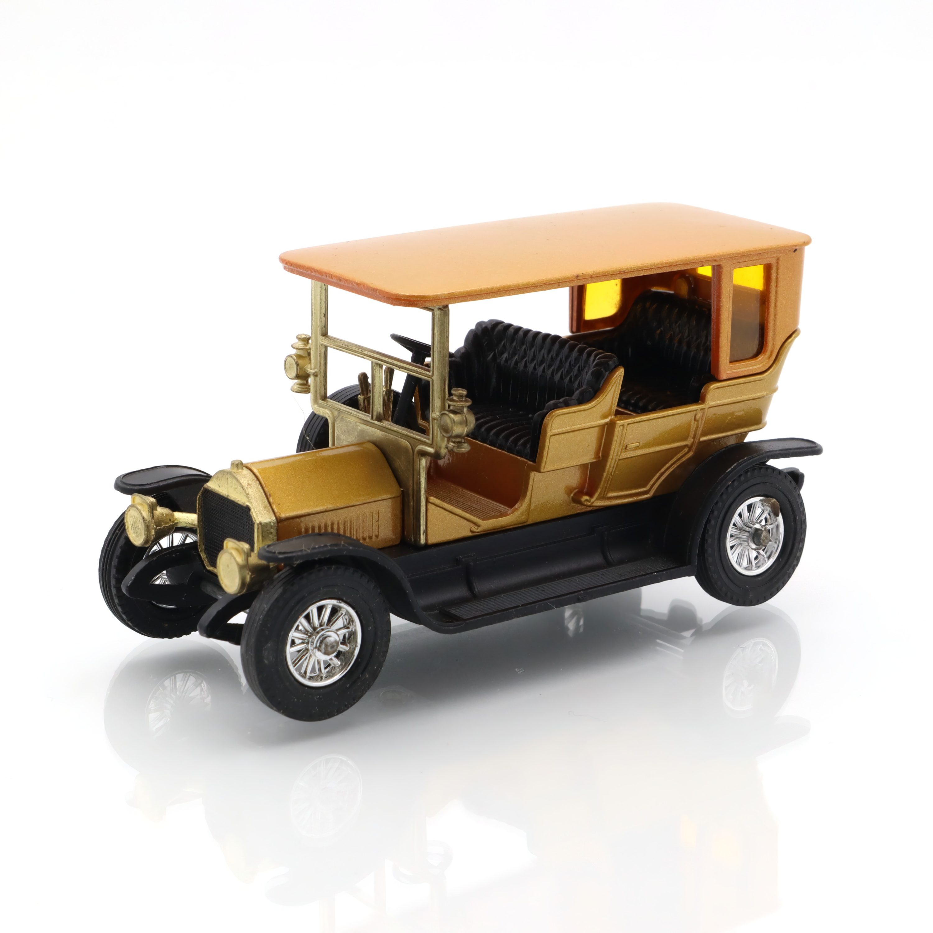 Y-5 1907 Peugeot - Vintage Sammlerstück - Lesney Serie - Blaues Fahrgestell - Cremefarbenes Interieur - Druckguss-Replik