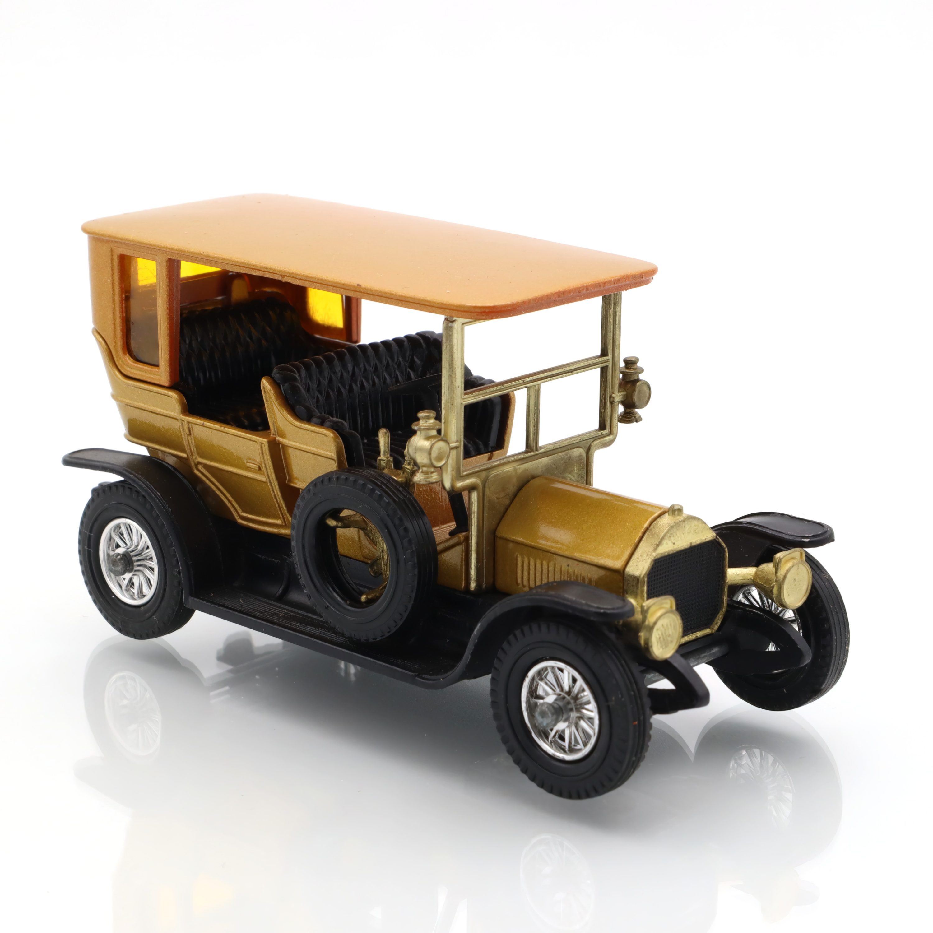Y-5 1907 Peugeot - Vintage Sammlerstück - Lesney Serie - Blaues Fahrgestell - Cremefarbenes Interieur - Druckguss-Replik