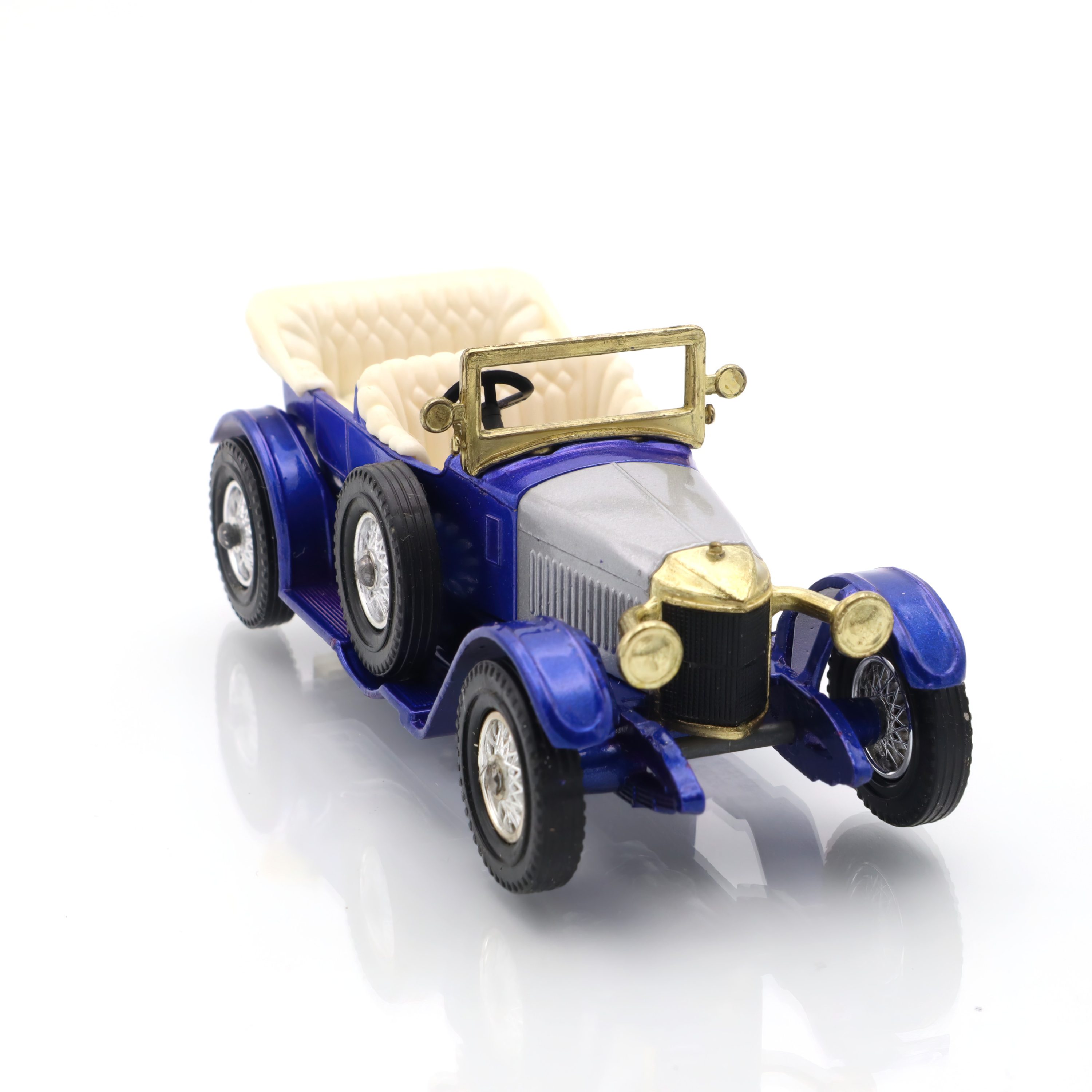 Y-21 Blauer Prince Henry Vauxhall - Vintage Sammlerauto Aus Druckguss - Modell Von 1911 - Klassisches Spielzeugfahrzeug