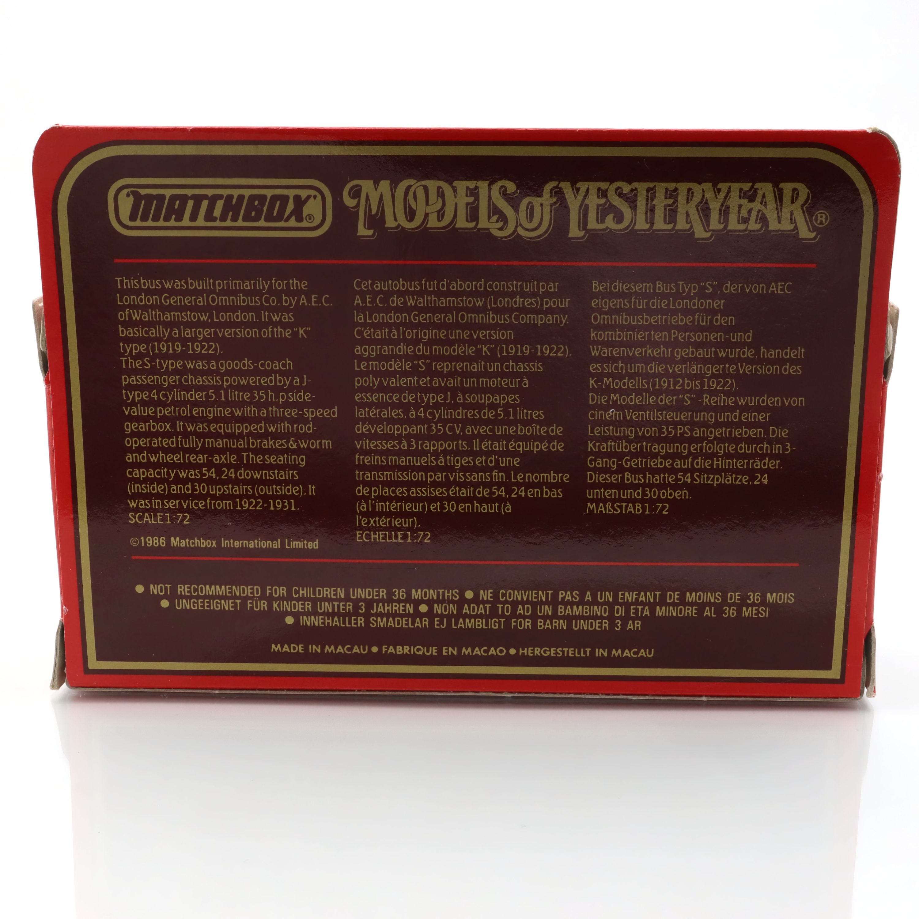Y-23 AEC Omnibus - Vintage Diecast Modell - Sammleredition - Klassisches Britisches Fahrzeug - Retro Bus Replik