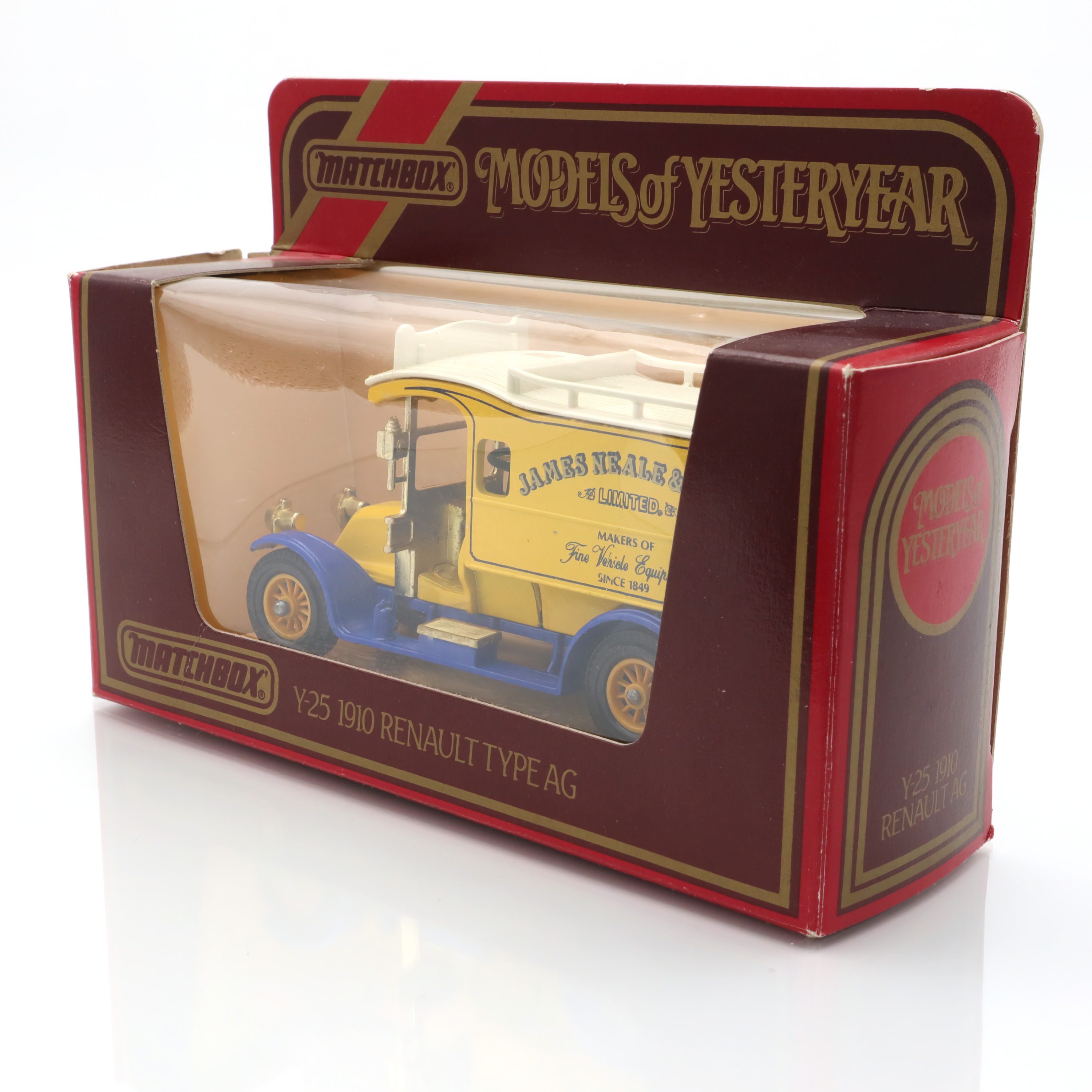 Y-25 1910 Renault James Neale - Vintage Sammlerstück Druckguss-Auto - Detailliertes Historisches Replikat - Seltenes Antikes Modell