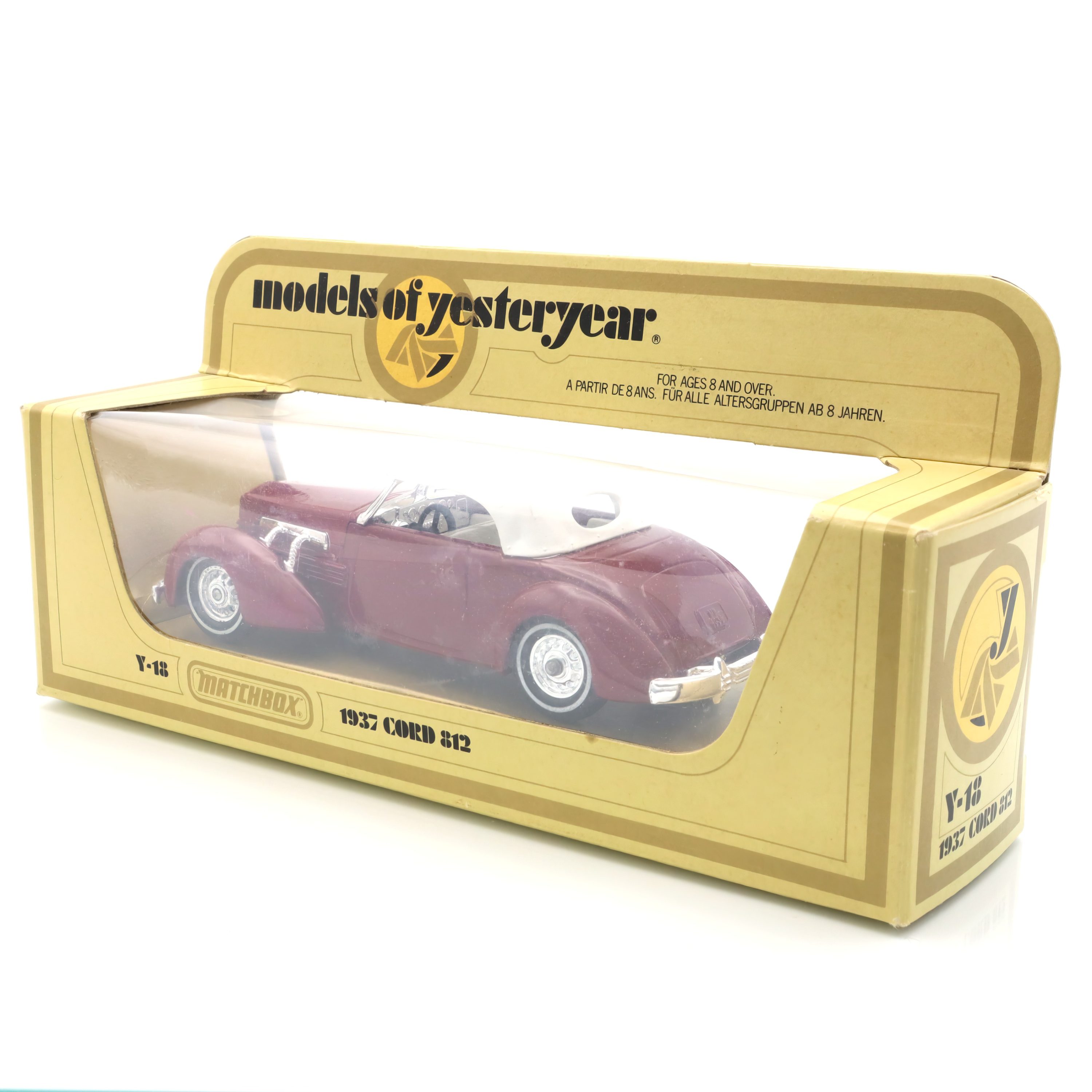 Y-18 1937 Cord 812 - Vintage-Modellauto Aus Druckguss - Sammlermodell - Klassische Automobil-Replik - Historisches Fahrzeug-Spielzeug