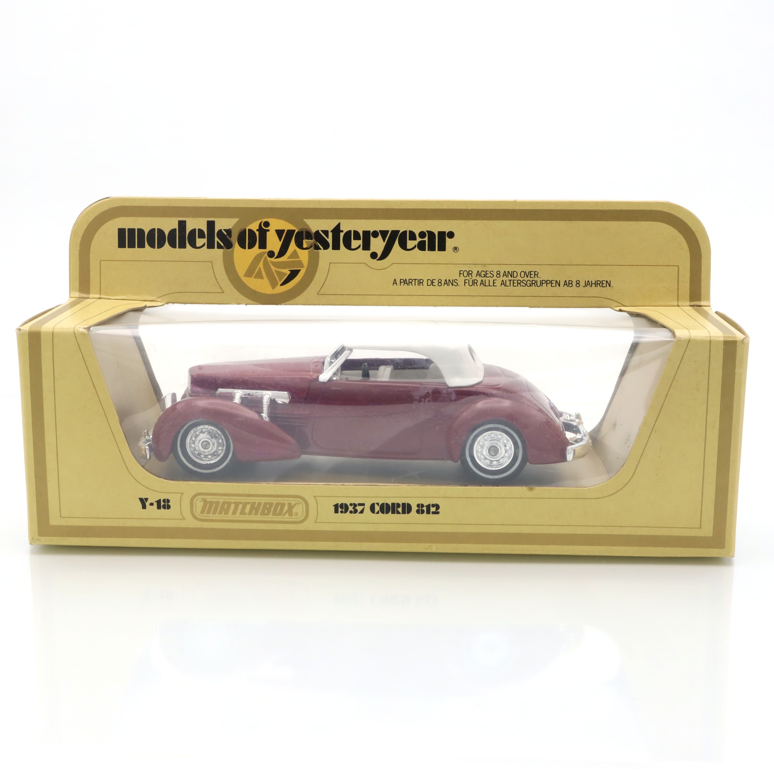 Y-18 1937 Cord 812 - Vintage-Modellauto Aus Druckguss - Sammlermodell - Klassische Automobil-Replik - Historisches Fahrzeug-Spielzeug