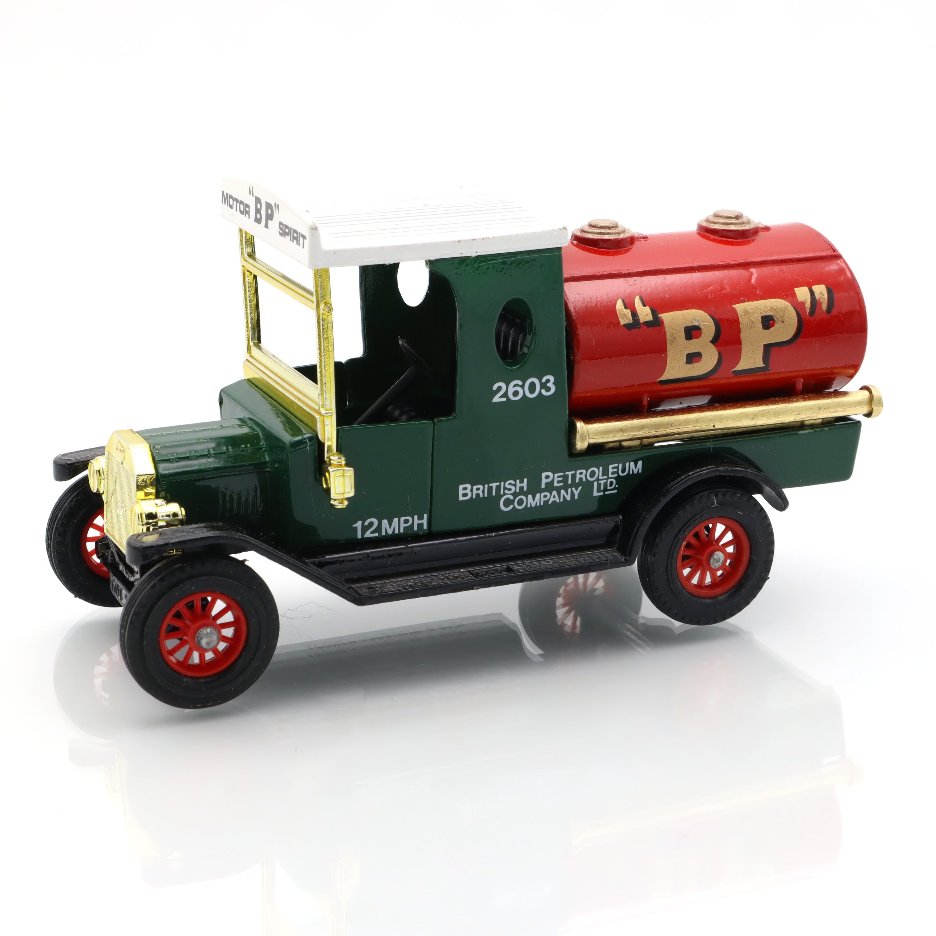 Y-3 1912 Ford Model T BP Tankwagen - Vintage Diecast Sammlerstück - Antikes Spielzeugauto Replik - Klassisches Modellfahrzeug