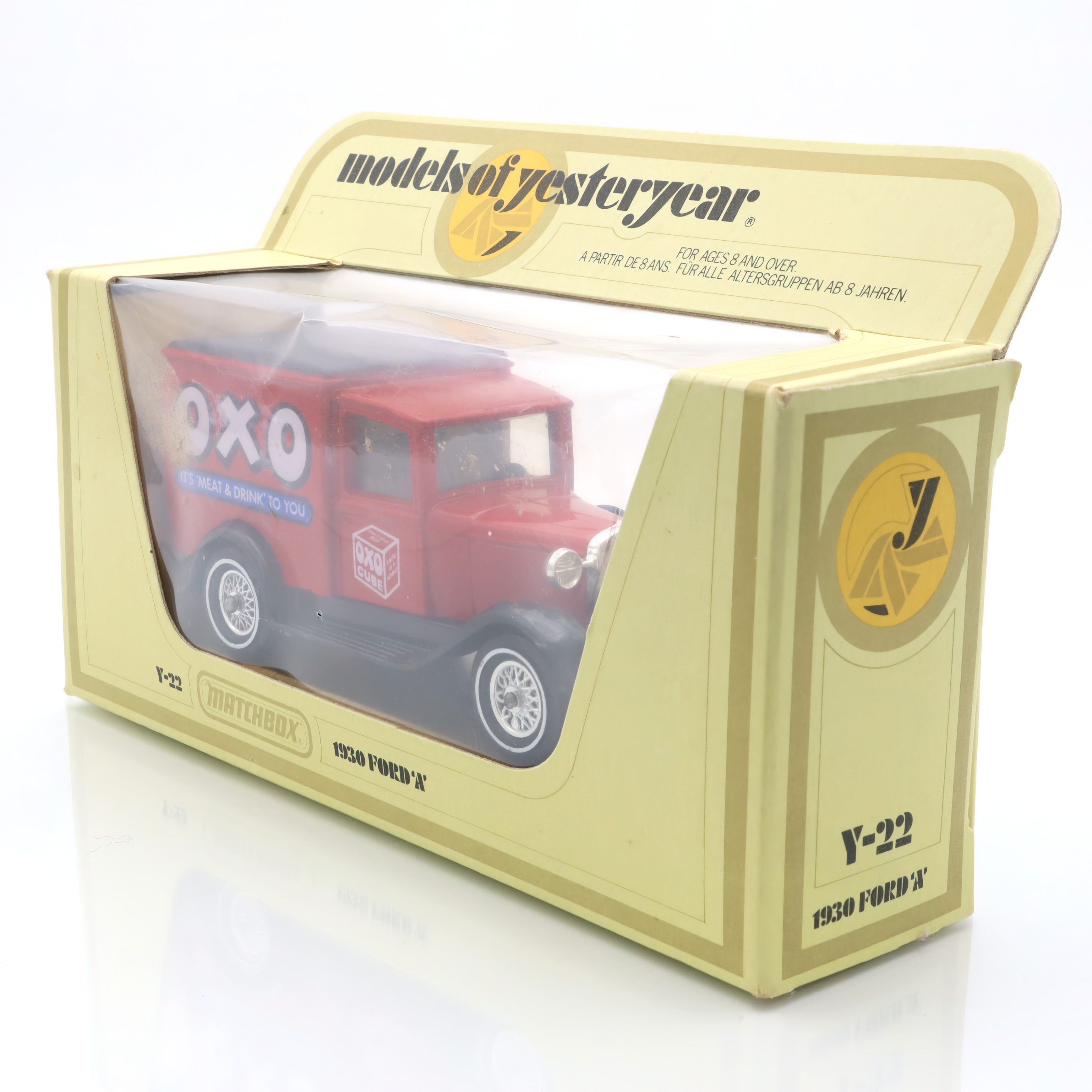 Y-22 - 1930 Ford A OXO Lieferwagen - Vintage Druckguss-Sammlerstück - Seltenes Antikes Spielzeugauto - Klassisches Werbemodell