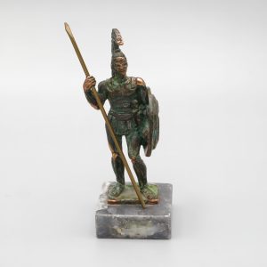 Achilles Der Unbesiegbare - Massive Bronze-Skulptur Des Griechischen Helden Mit Helm Und Rüstung - Antike Griechische Dekoration