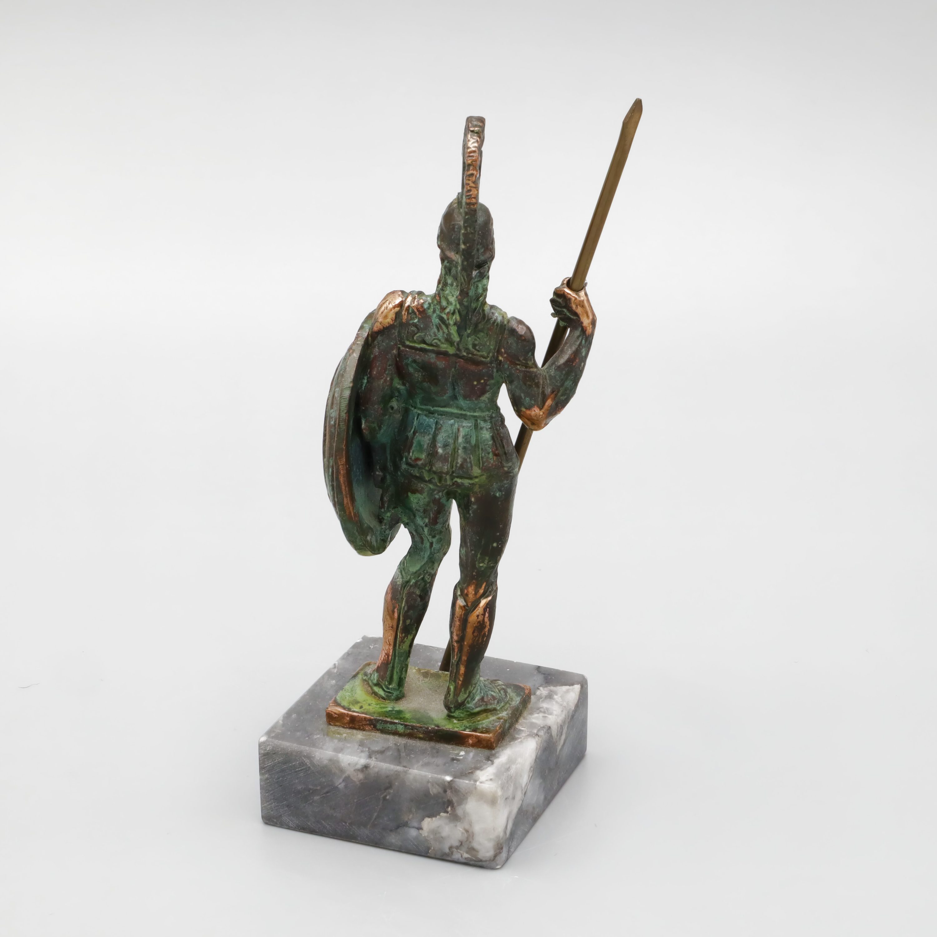 Achilles Der Unbesiegbare - Massive Bronze-Skulptur Des Griechischen Helden Mit Helm Und Rüstung - Antike Griechische Dekoration
