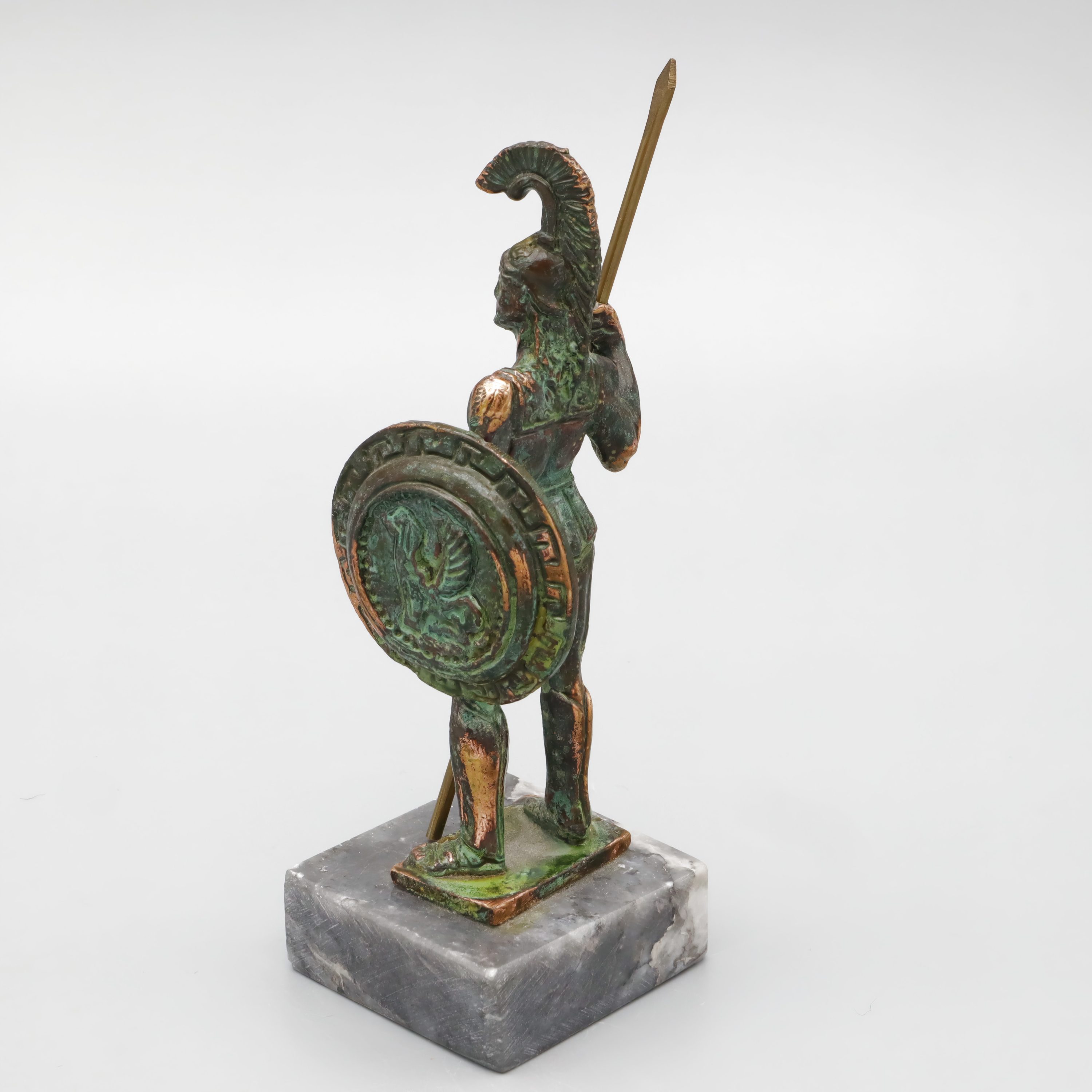Achilles Der Unbesiegbare - Massive Bronze-Skulptur Des Griechischen Helden Mit Helm Und Rüstung - Antike Griechische Dekoration