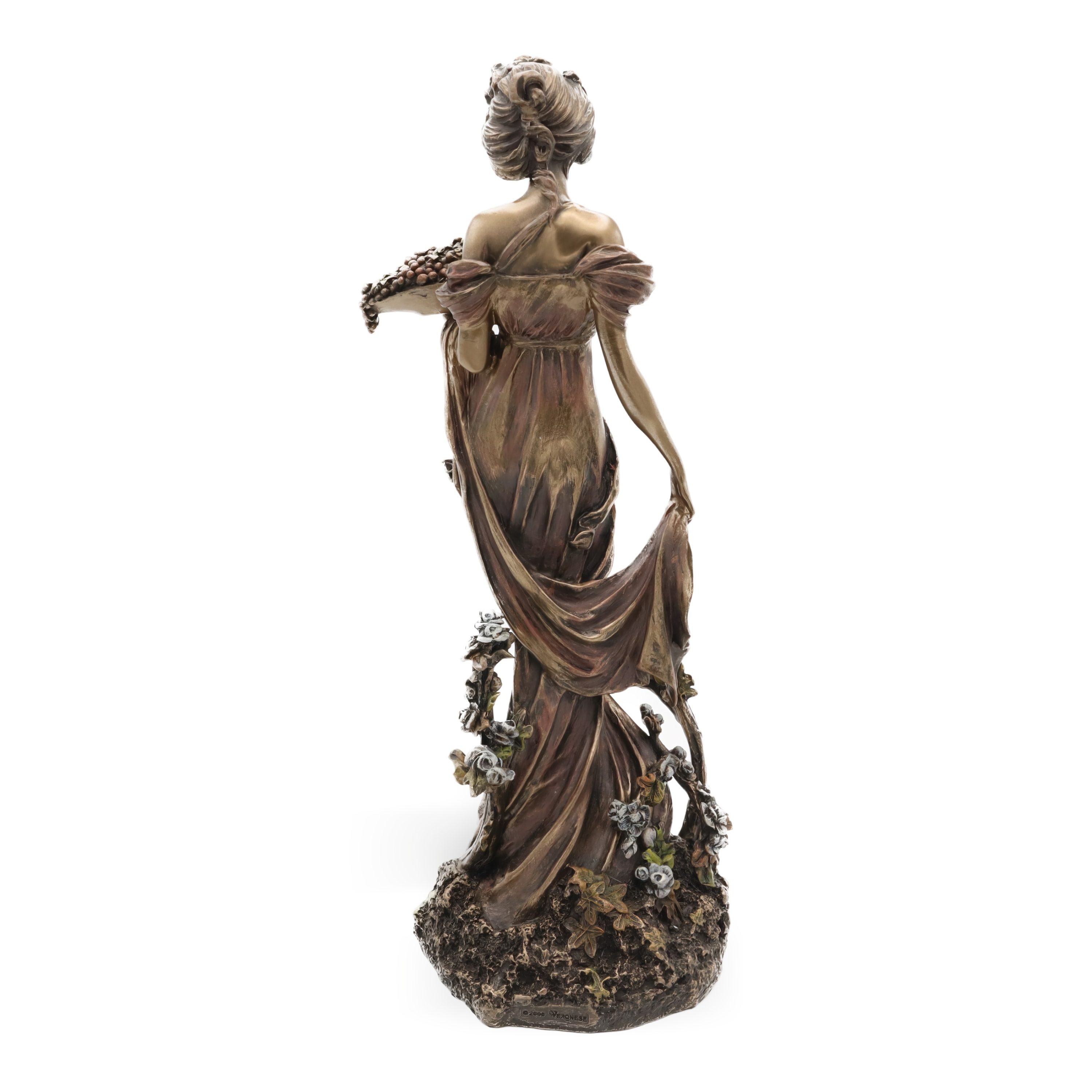 Alphonse Mucha Jugendstil Statue - Bronzebeschichtete Elegante Frauenfigur - Nymphen Statue - Veronese Kollektion - Nicht Mehr Produziert