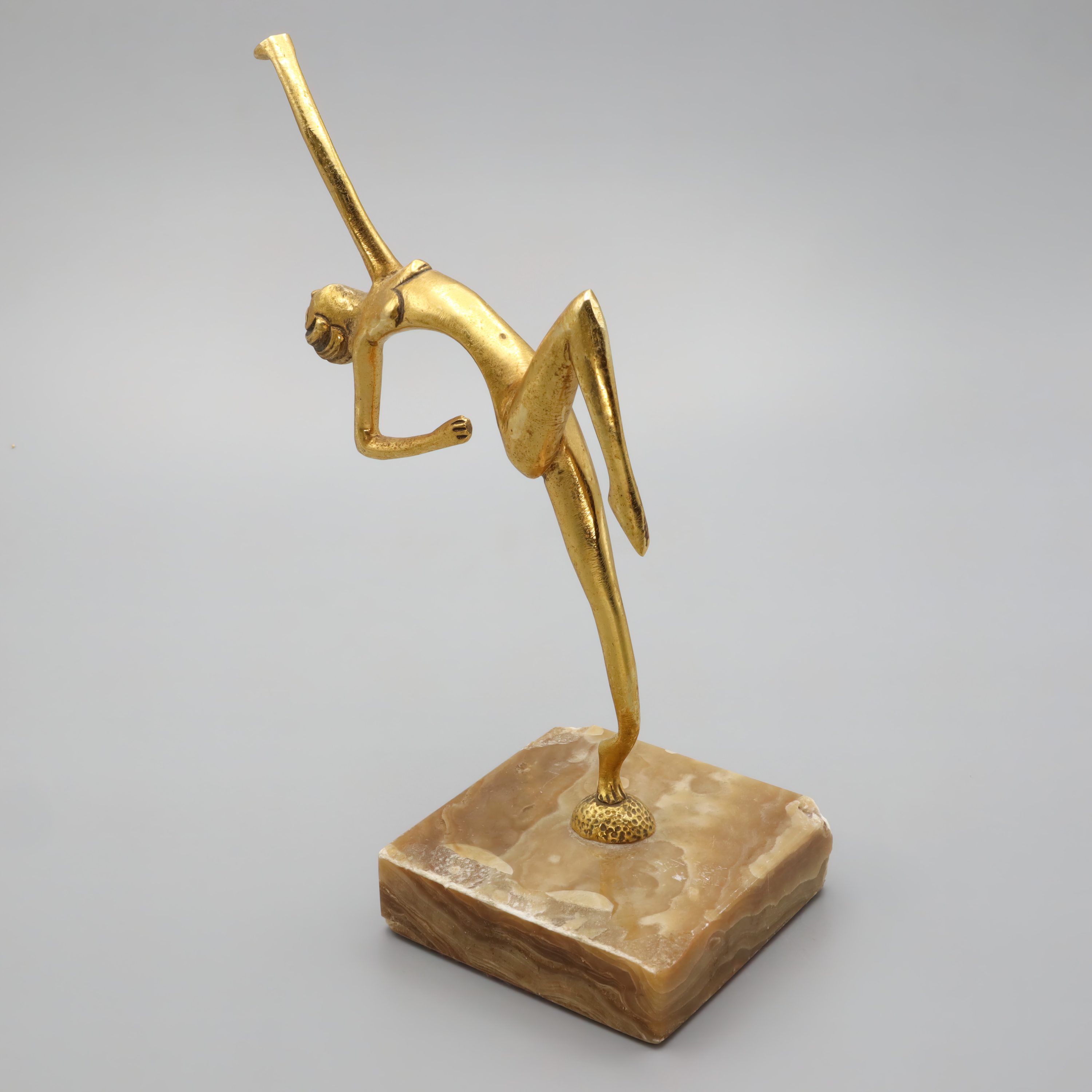 Art Déco Tänzerin Statue - Bronze Frauenfigur - Vintage Art Déco Skulptur - Elegante Bronze Dekoration - Sammlerfigur
