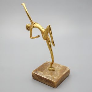 Art Déco Tänzerin Statue - Bronze Frauenfigur - Vintage Art Déco Skulptur - Elegante Bronze Dekoration - Sammlerfigur