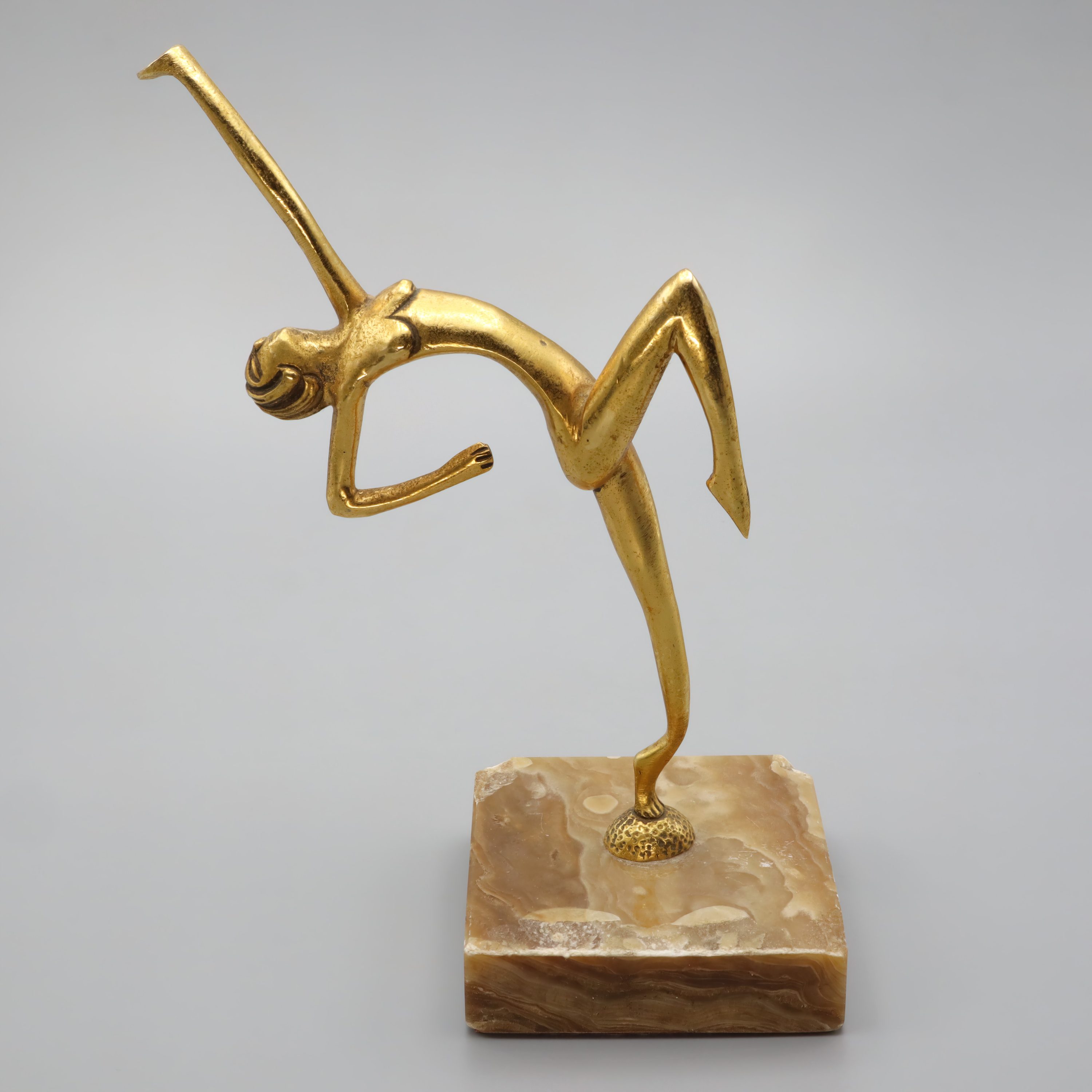 Art Déco Tänzerin Statue - Bronze Frauenfigur - Vintage Art Déco Skulptur - Elegante Bronze Dekoration - Sammlerfigur