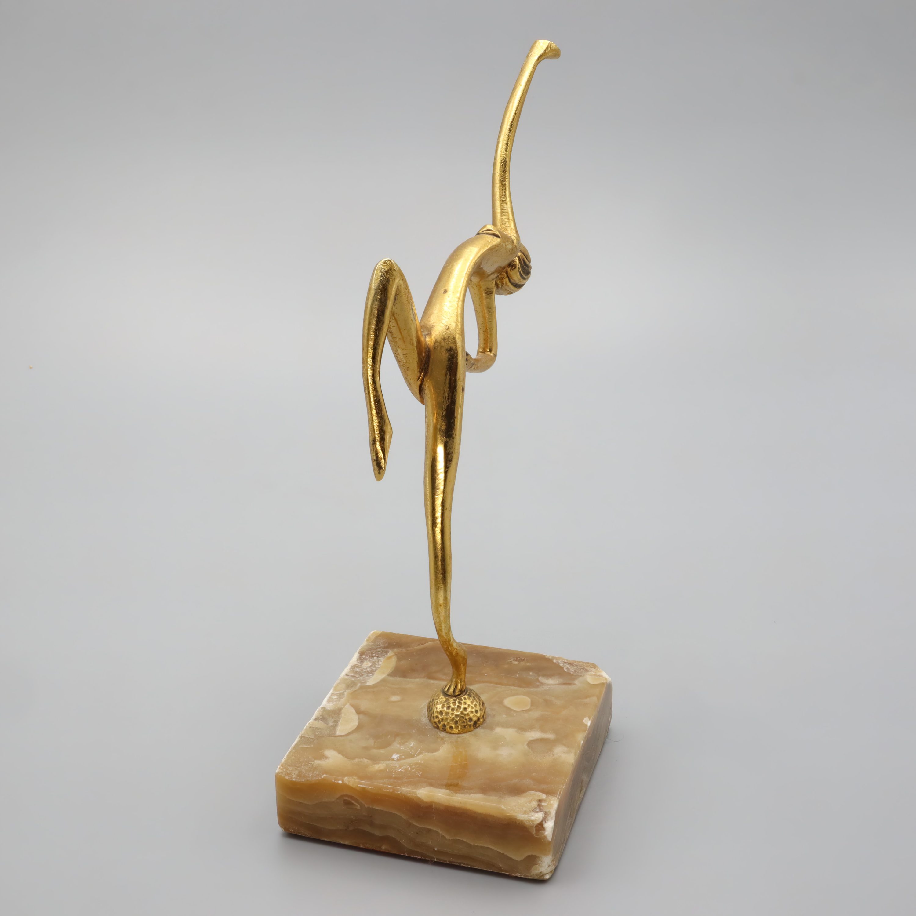 Art Déco Tänzerin Statue - Bronze Frauenfigur - Vintage Art Déco Skulptur - Elegante Bronze Dekoration - Sammlerfigur