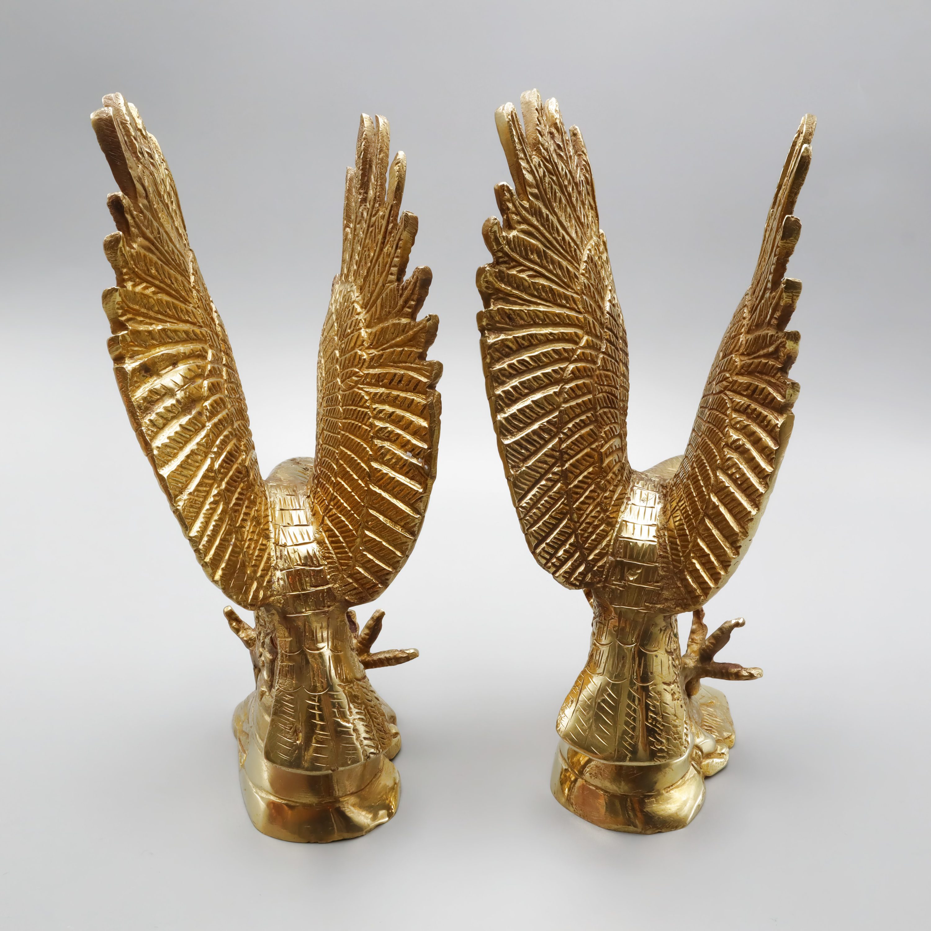 Bronze-Adlerpaar - Vintage-Adlerstatuen - Bronze-Vogelfiguren - Antike Wohnkultur - Wildtier-Skulptur - Handgefertigte Bronze-Deko