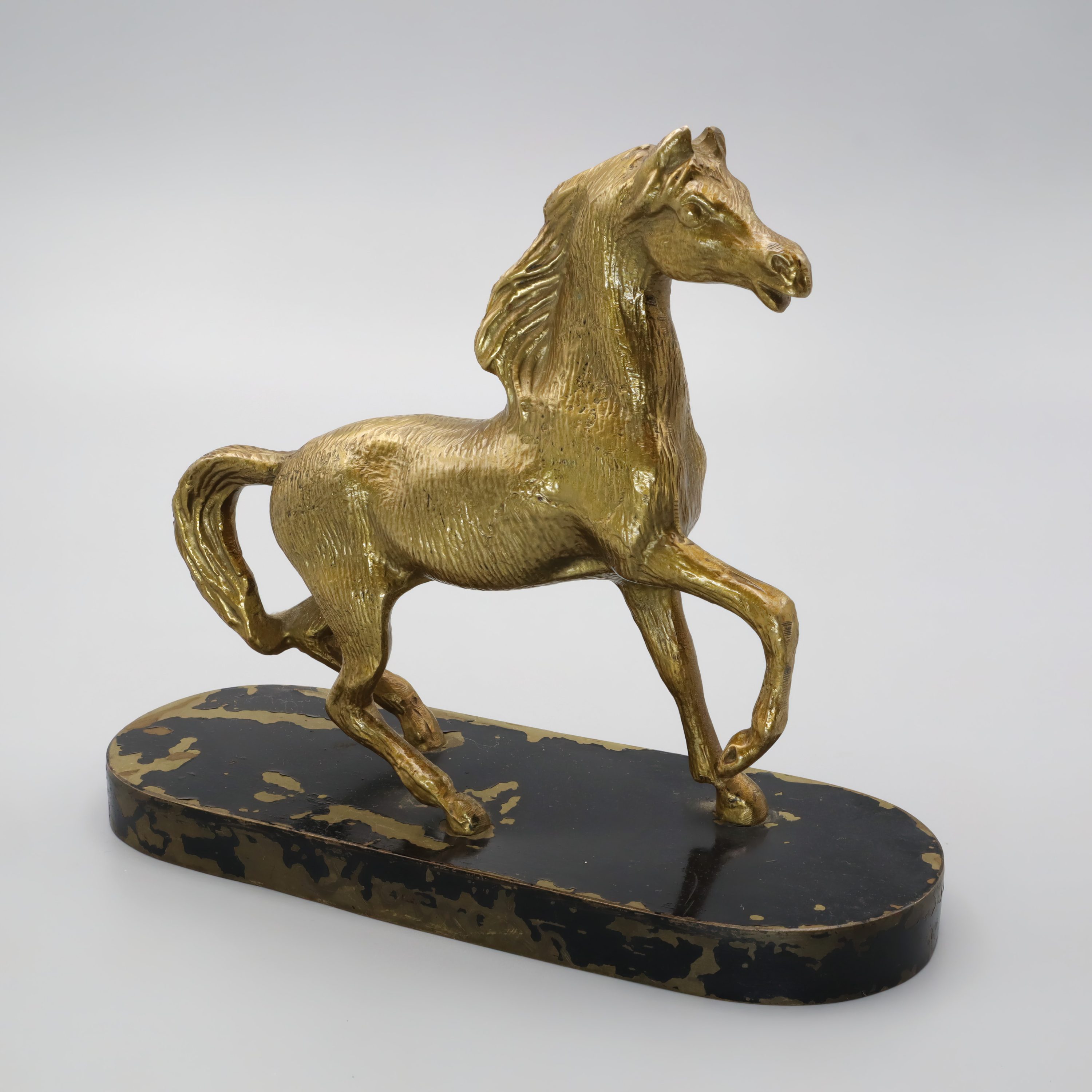 Bronze Pferdefigur - Vintage 1960er Tanzender Hengst Skulptur Aus Massivbronze - Mid Century Pferdeskulptur - Reitkunst Wohnkultur