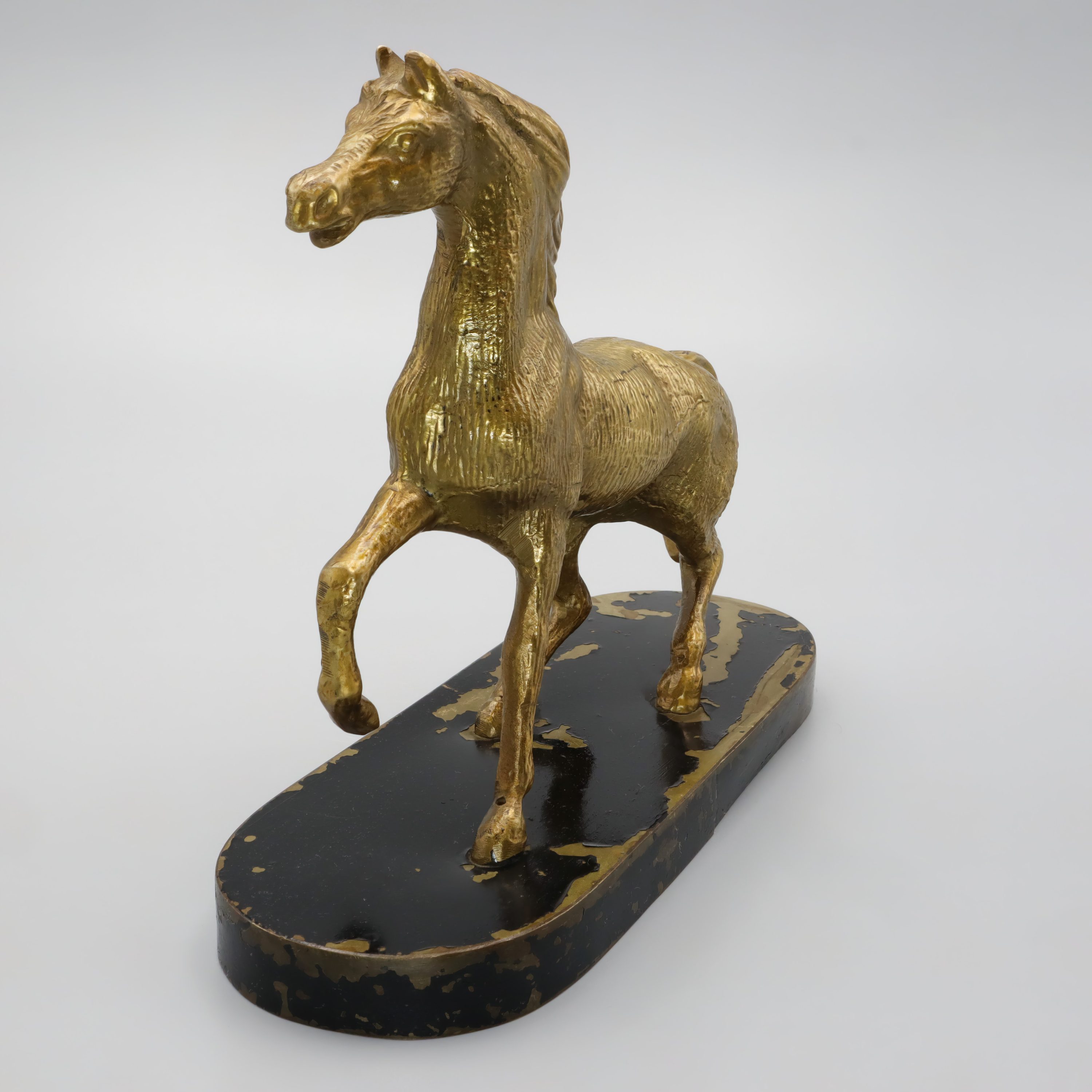 Bronze Pferdefigur - Vintage 1960er Tanzender Hengst Skulptur Aus Massivbronze - Mid Century Pferdeskulptur - Reitkunst Wohnkultur