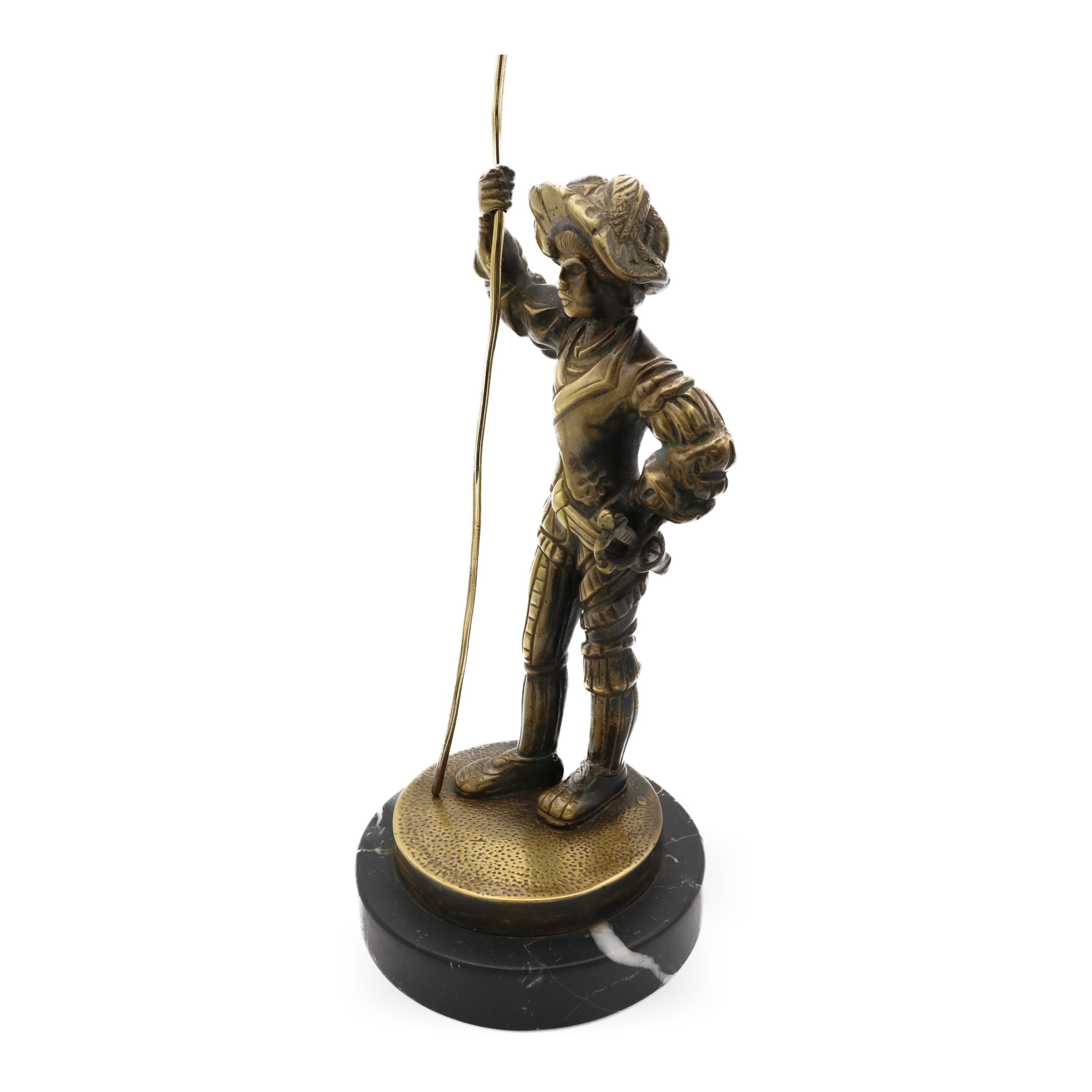 Bronze Mittelalter Soldat Skulptur - Spanischer Ritter In Rüstung - Antike Kriegerfigur - Rustikale Mittelalterdeko