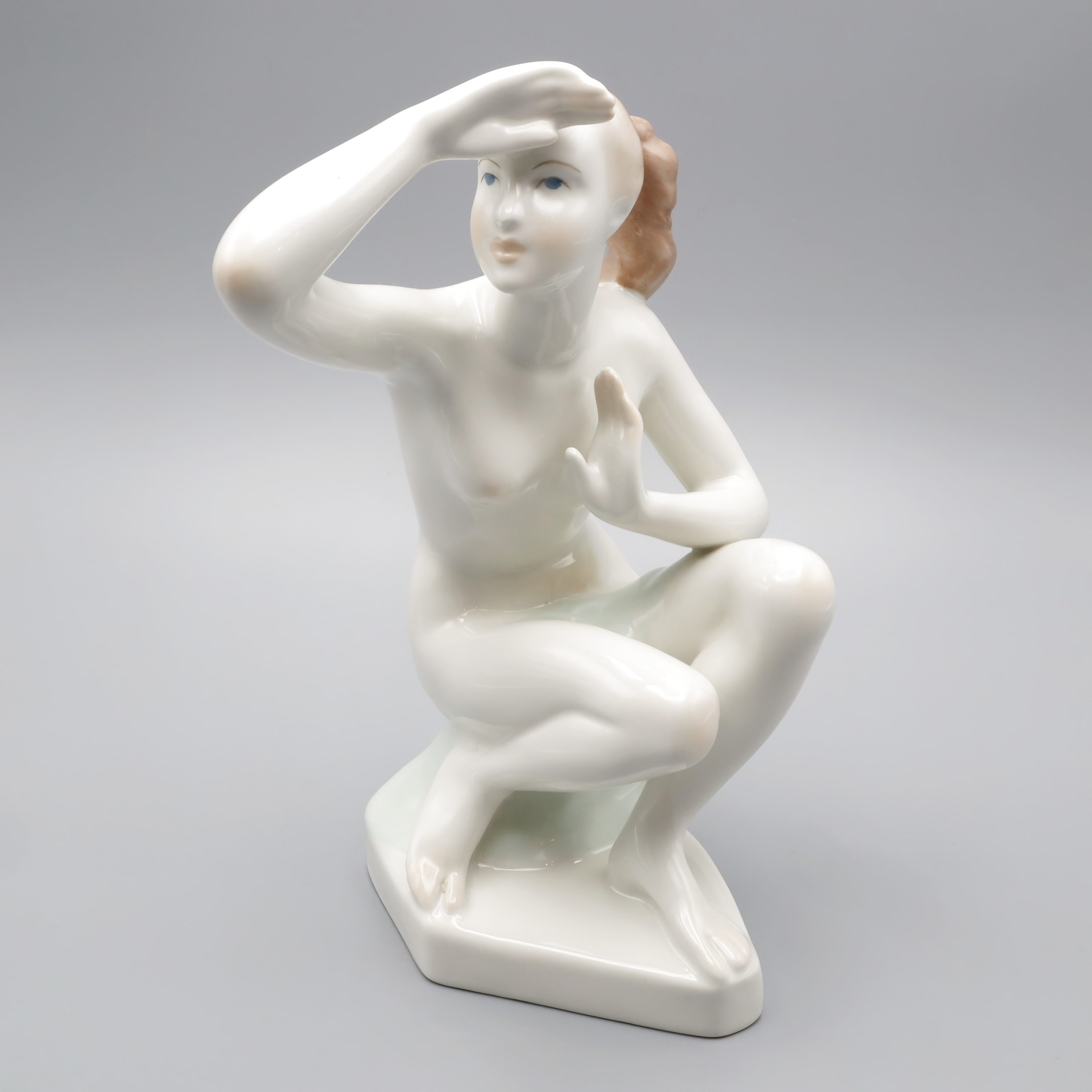 Elegante Damenfigur - Kuriosität Der Antheia - Frau Vintage 1970 - Handbemaltes Porzellan