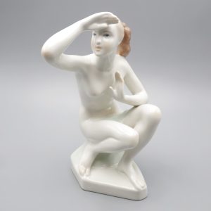 Elegante Damenfigur - Kuriosität Der Antheia - Frau Vintage 1970 - Handbemaltes Porzellan