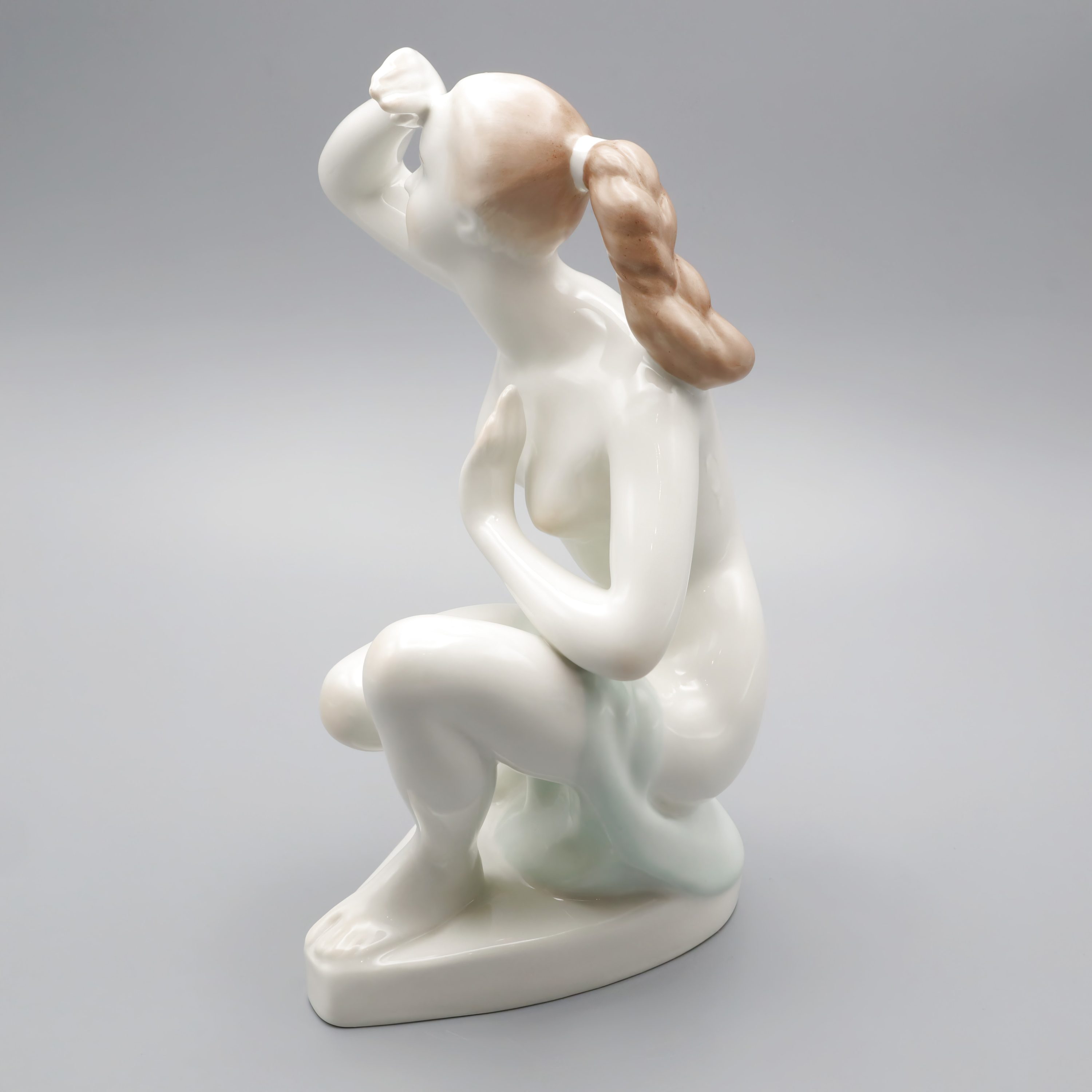 Elegante Damenfigur - Kuriosität Der Antheia - Frau Vintage 1970 - Handbemaltes Porzellan