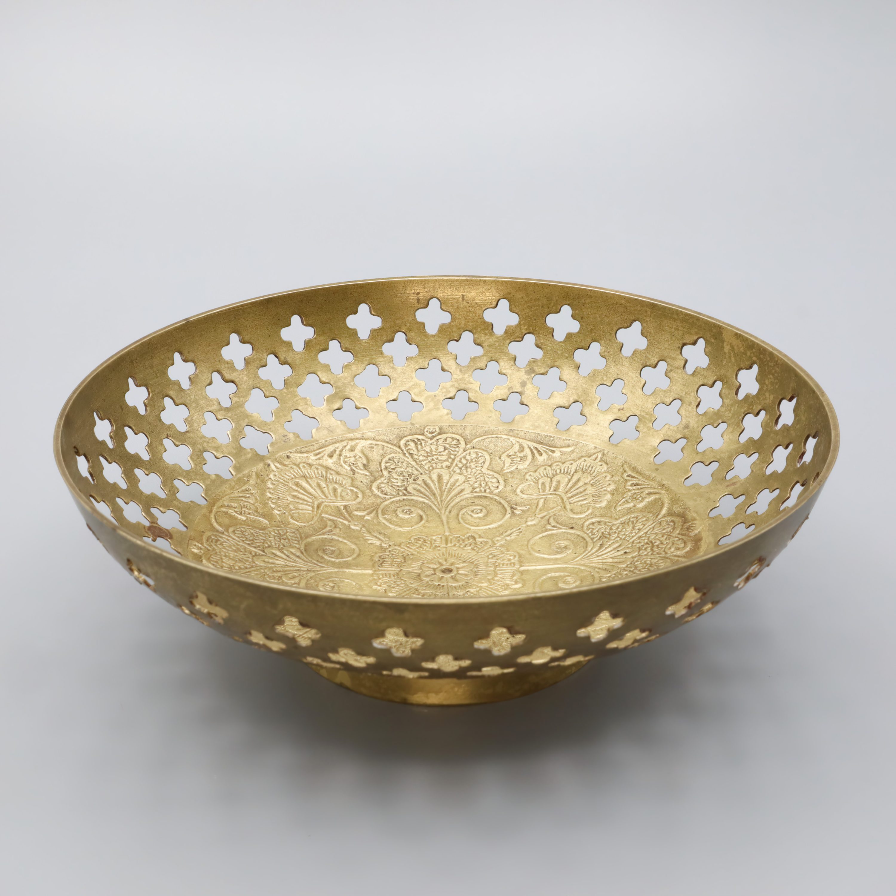 Handgemachter Obstkorb Aus Bronze - Vintage Platte - Spanische Bronze-Servierschale - Rustikales Küchen-Dekor