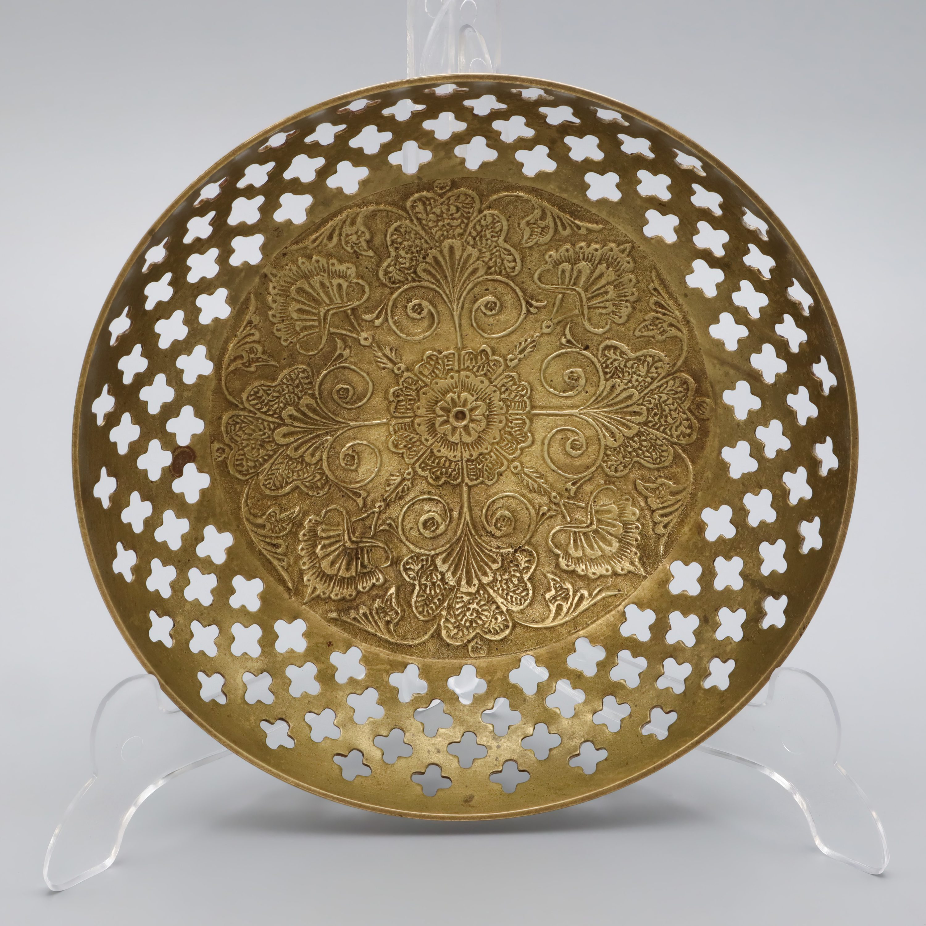 Handgemachter Obstkorb Aus Bronze - Vintage Platte - Spanische Bronze-Servierschale - Rustikales Küchen-Dekor