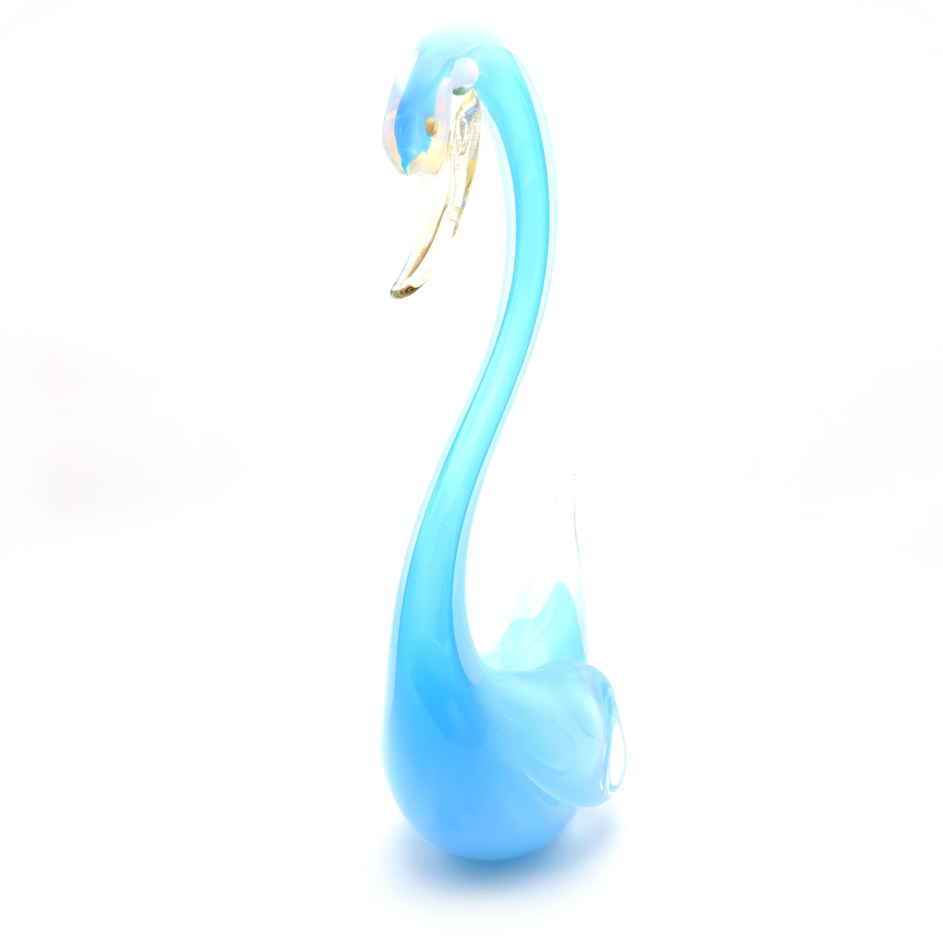 Großer Murano-Schwan - Sehr Seltene Riesige Kristall-Vogelfigur - Vintage Glas-Tierskulptur - Handgefertigtes Italienisches Kunstglas