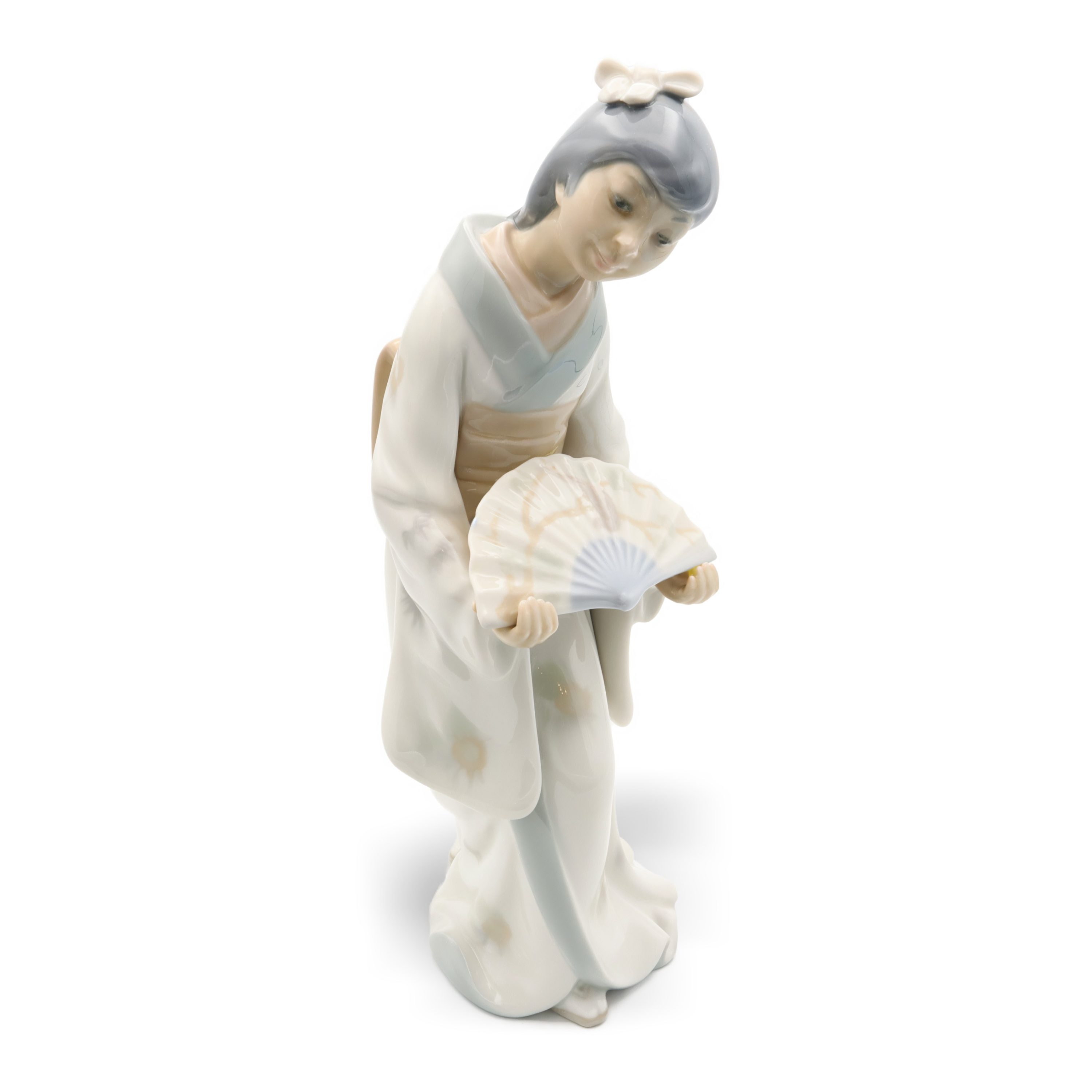Lladro NAO Geisha-Puppe Handgefertigte Porzellanfigur - Vintage Sammlerskulptur - Orientalische Dekoration - Japanische Figur